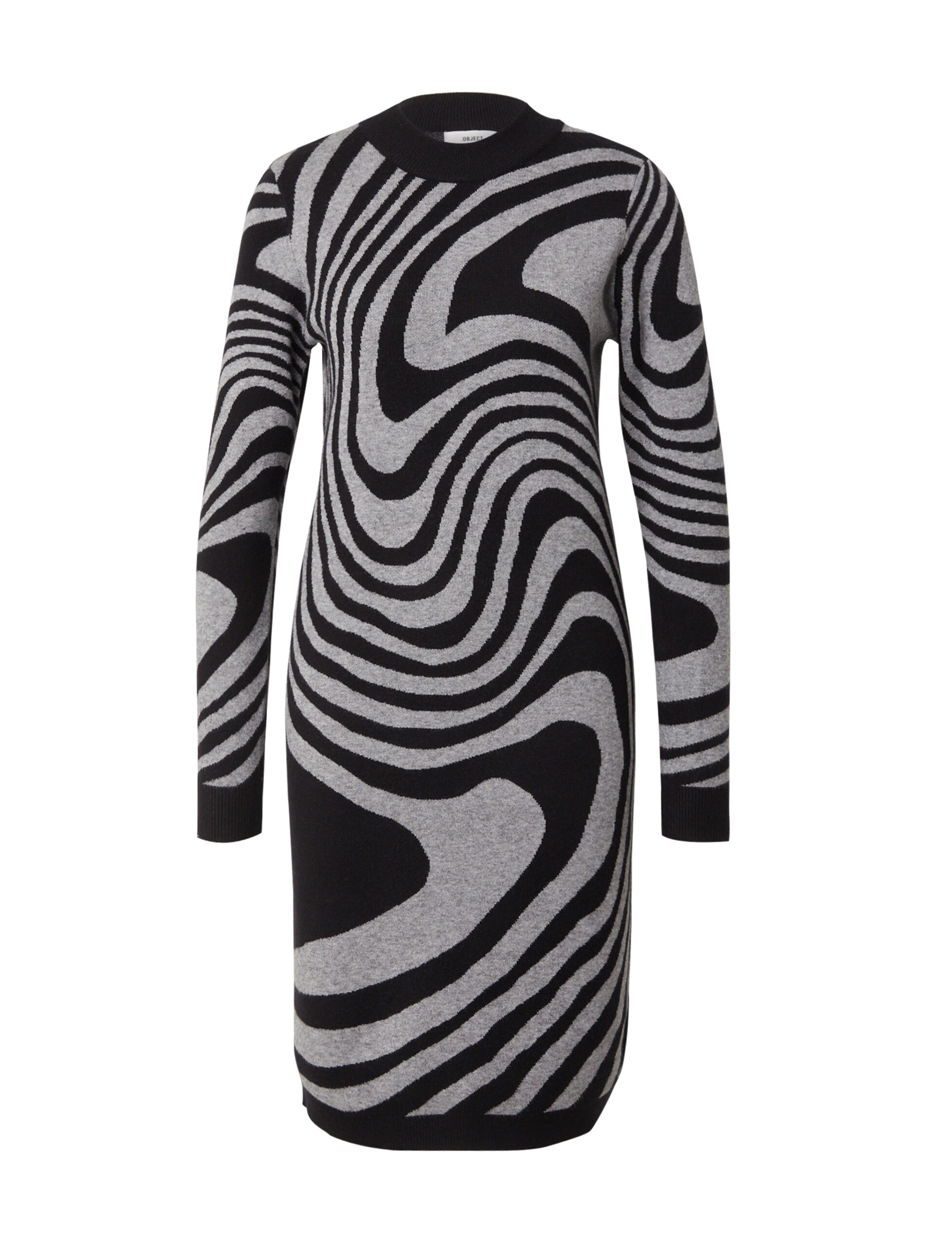 OBJECT Ray L/S Knit Dress AOP klänningar dam – bild 5