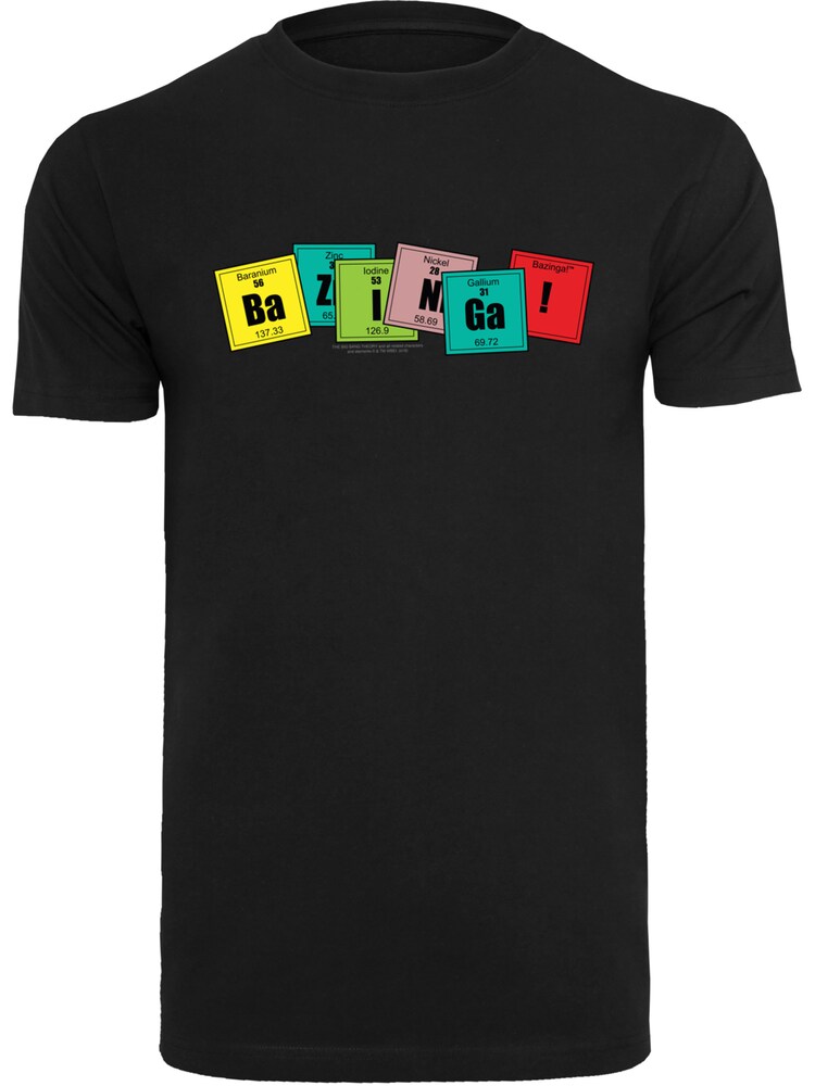 F4NT4STIC T-Shirt 'Bazinga' Herren Größe 4XL türkis / limone / hellgrün / schwarz