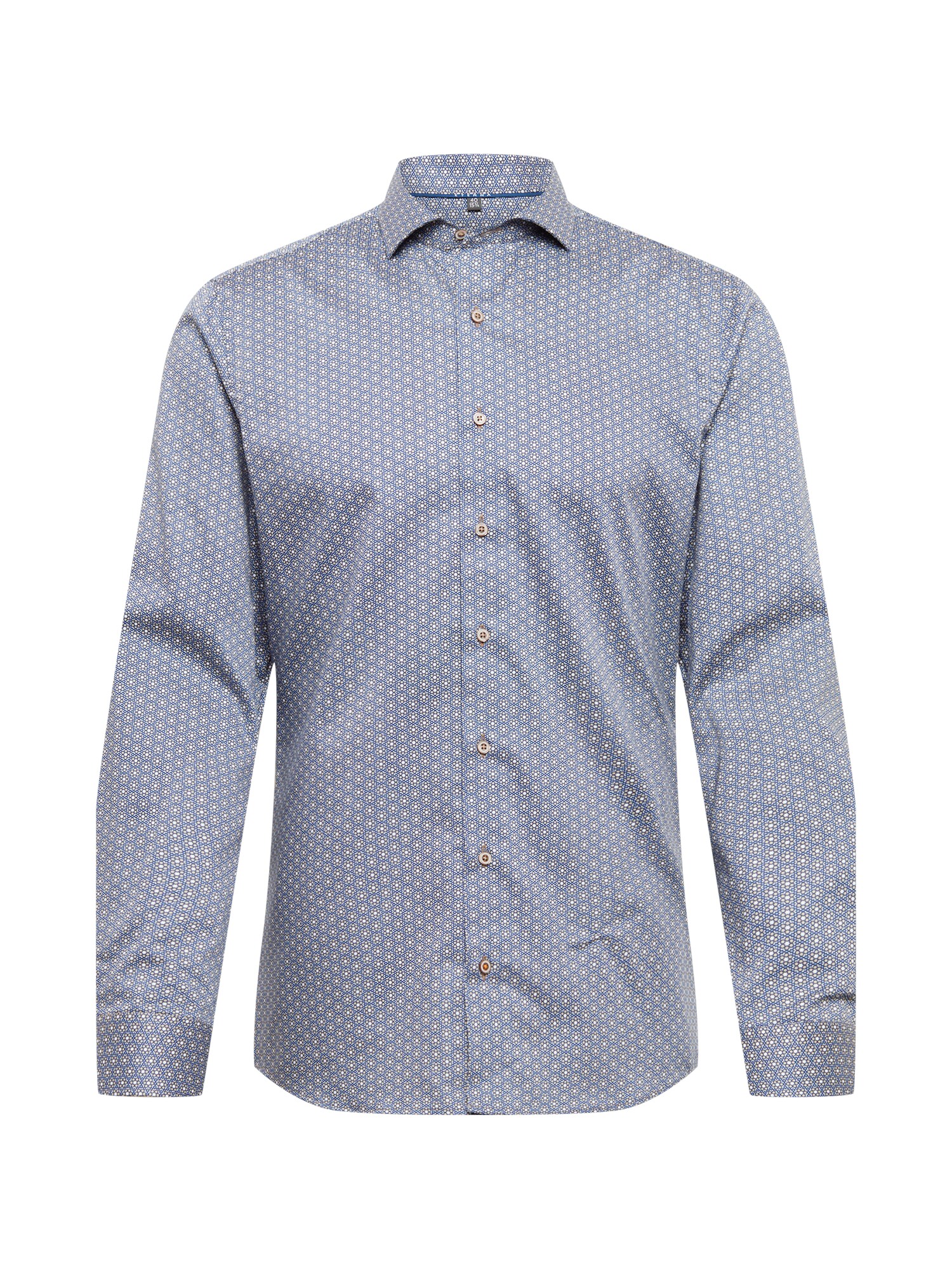 ETERNA Dalykinio stiliaus marškiniai zomšos spalva / dangaus žydra / pastelinė mėlyna / balta