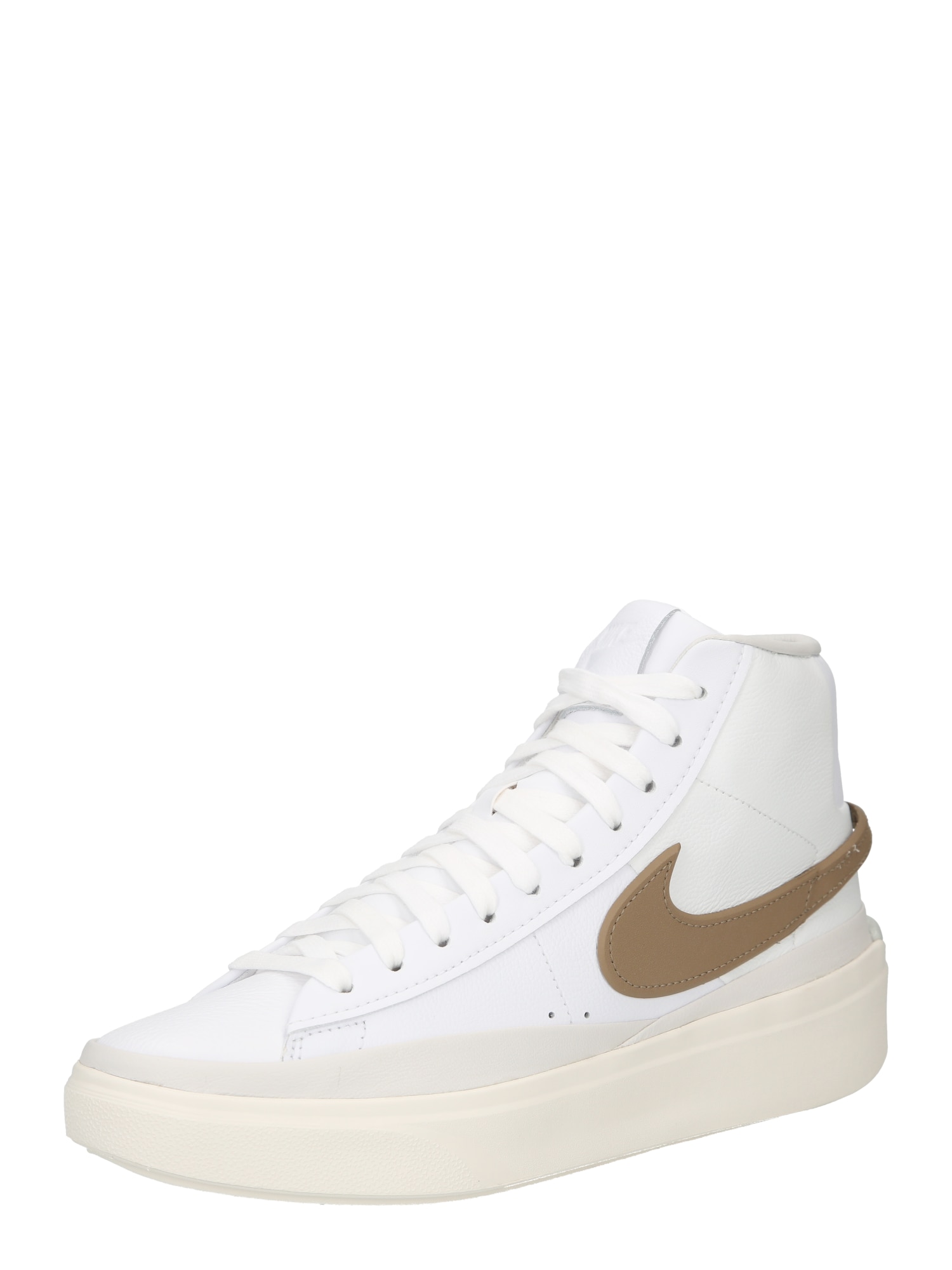 Nike Sportswear Členkové tenisky 'BLAZER PHANTOM'  hnedá / biela
