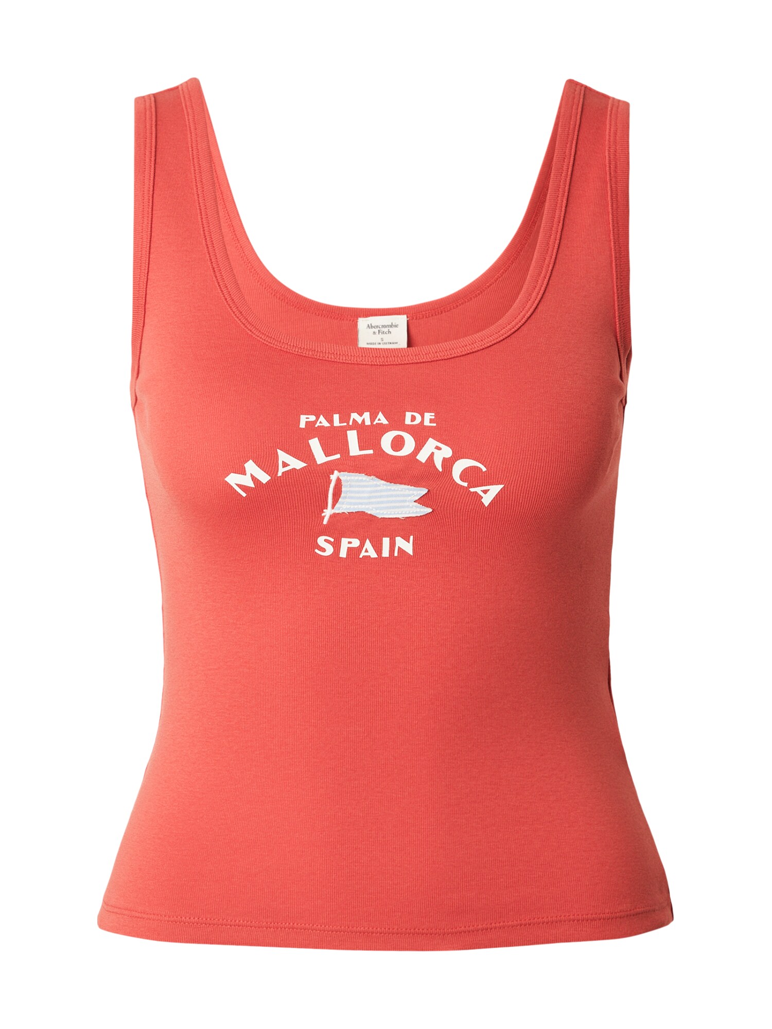 Abercrombie & Fitch Top 'COASTAL MALLORCA'  svetlomodrá / svetločervená / biela