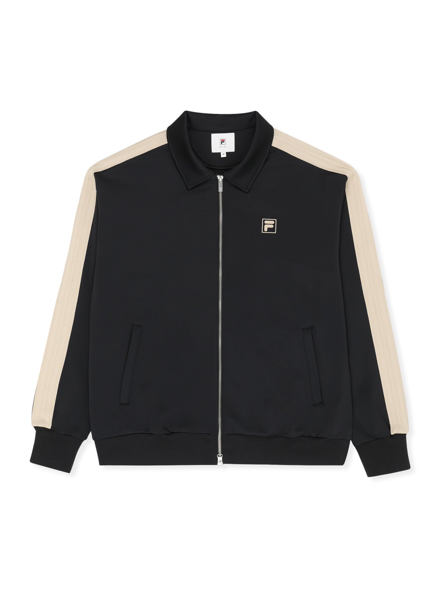 FILA Sudadera con cremallera 'VAIANO relaxed taped track jacket'  negro – imagen 4