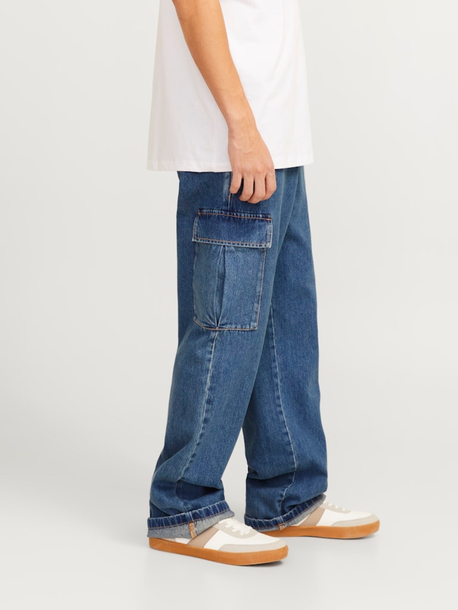 JACK & JONES Cargo farmer 'JJIBILL'  kék farmer termék 2. képe