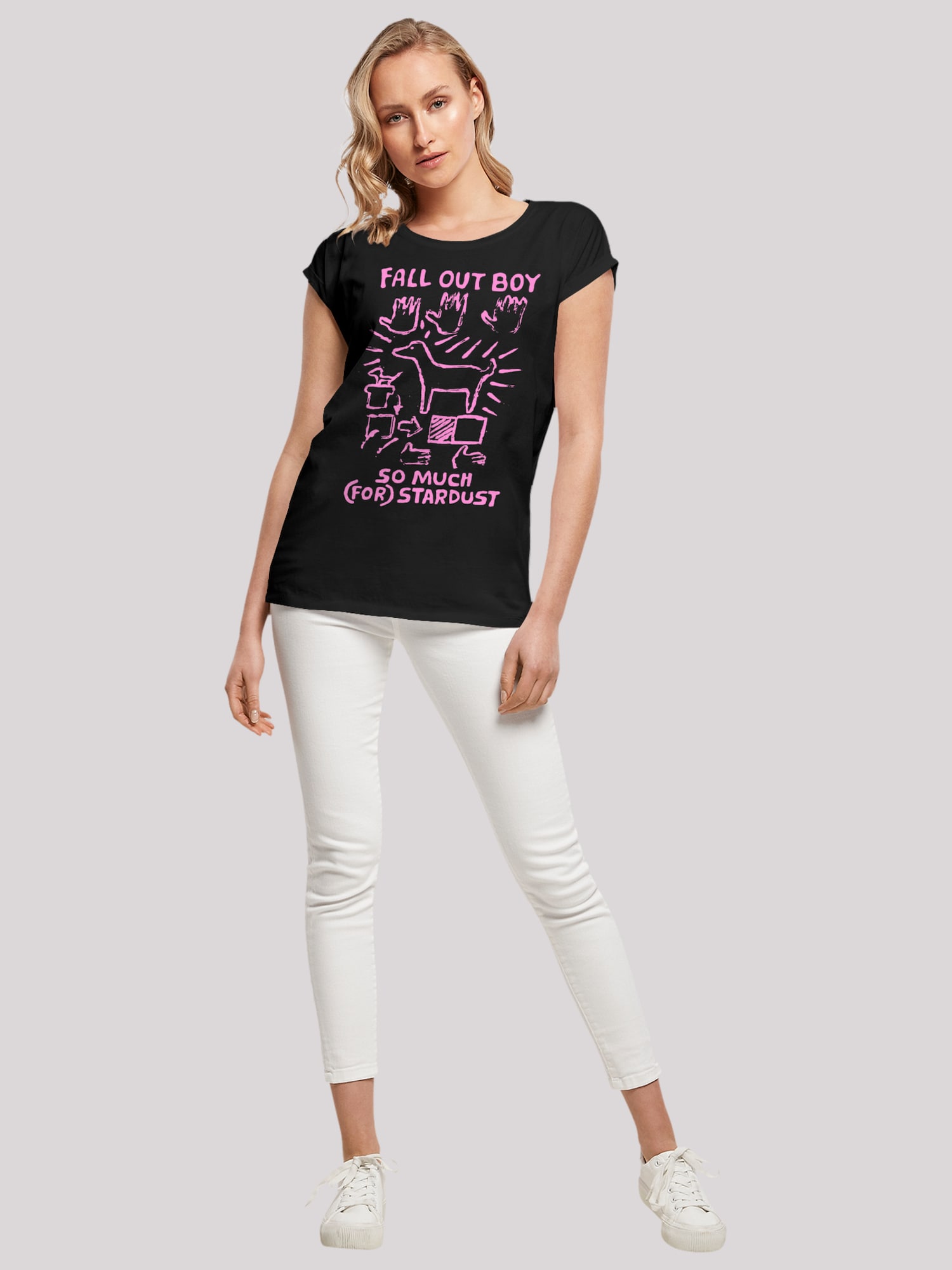 Thumbnail - F4NT4STIC T-Shirt Fall Out Boy Pink Dog So Much Stardust