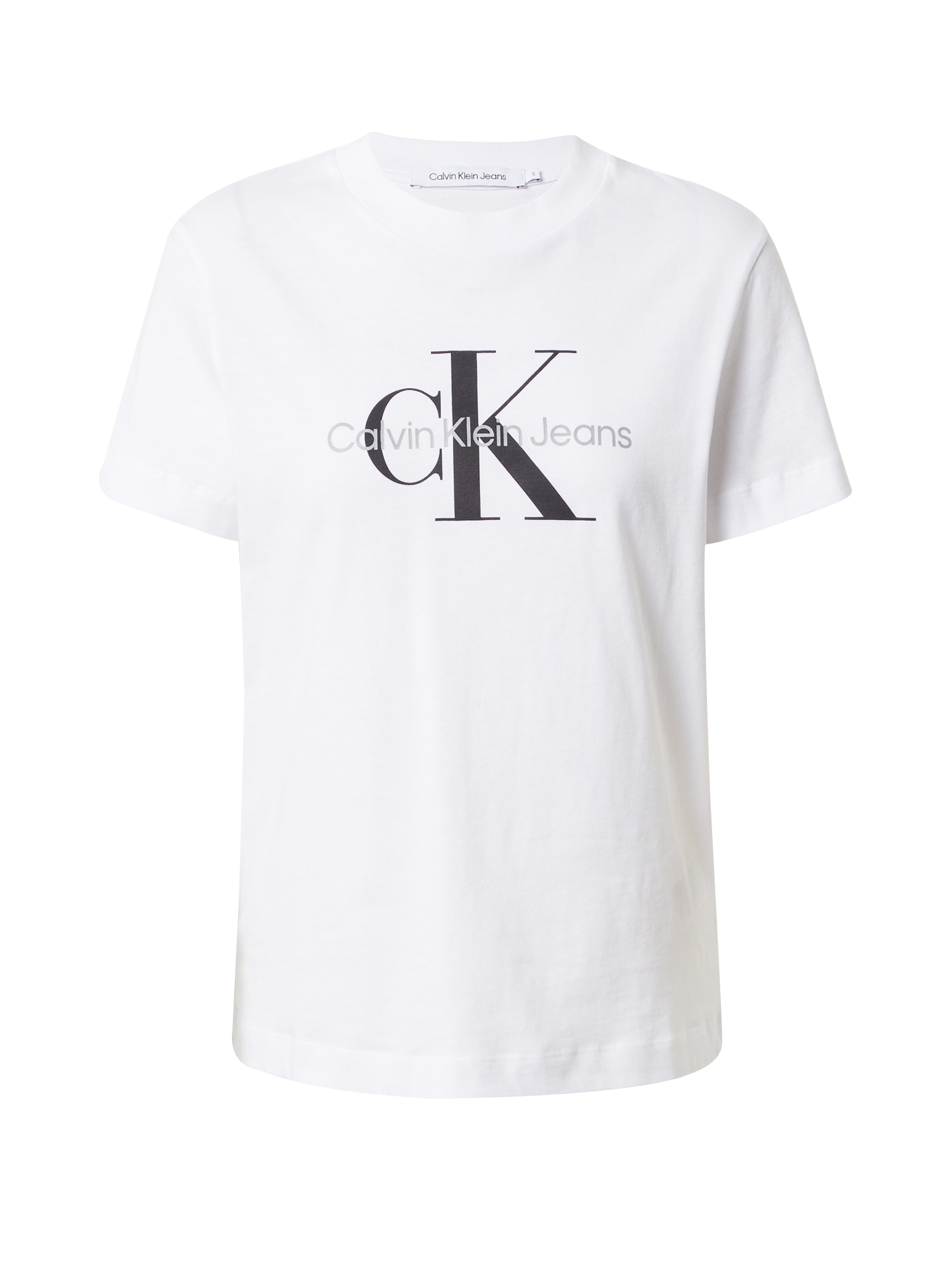 Calvin Klein Majica  svetlo siva / črna / off-bela