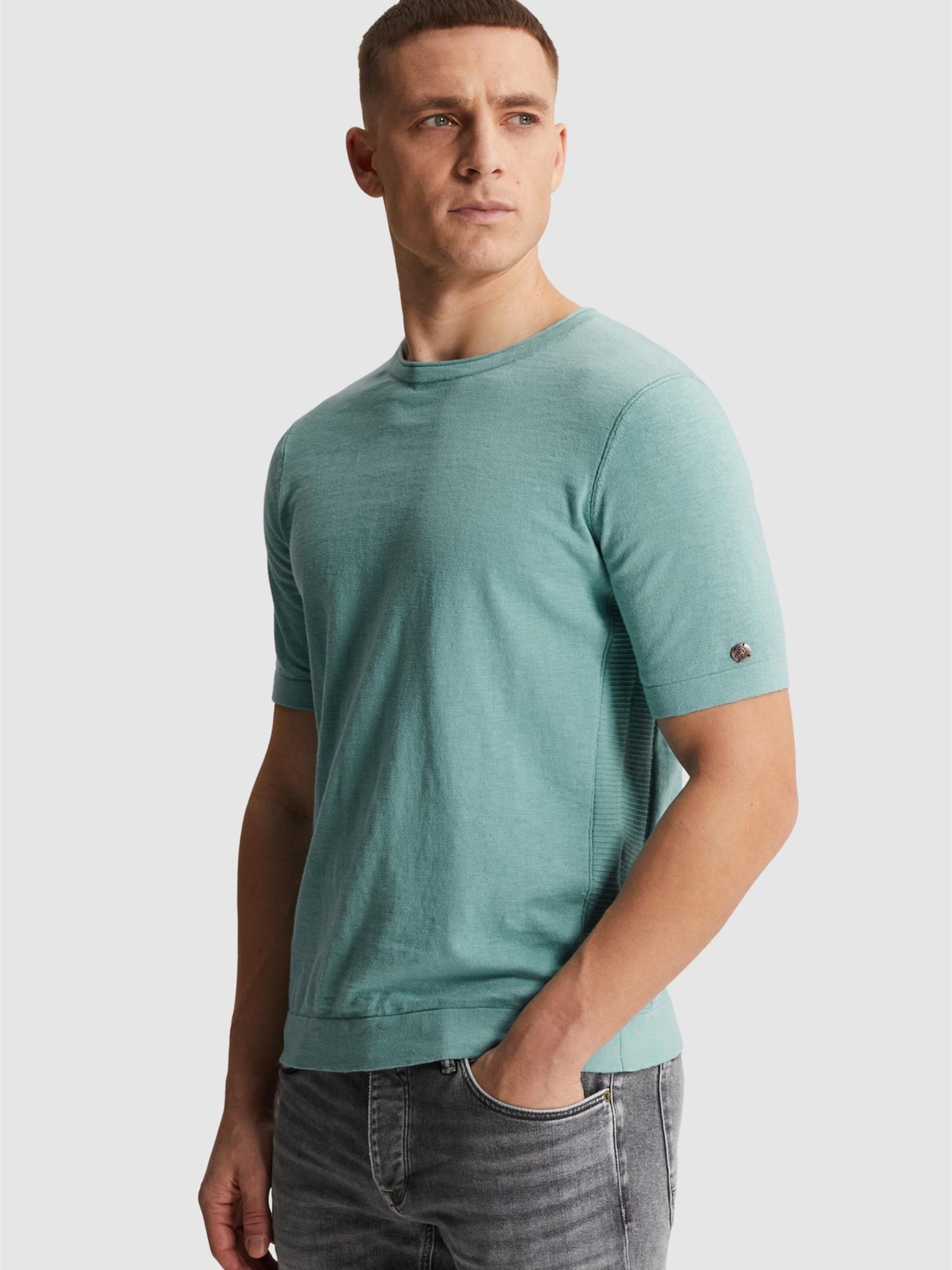 Cast Iron T-shirt 'T-shirt in slub cotton' herr