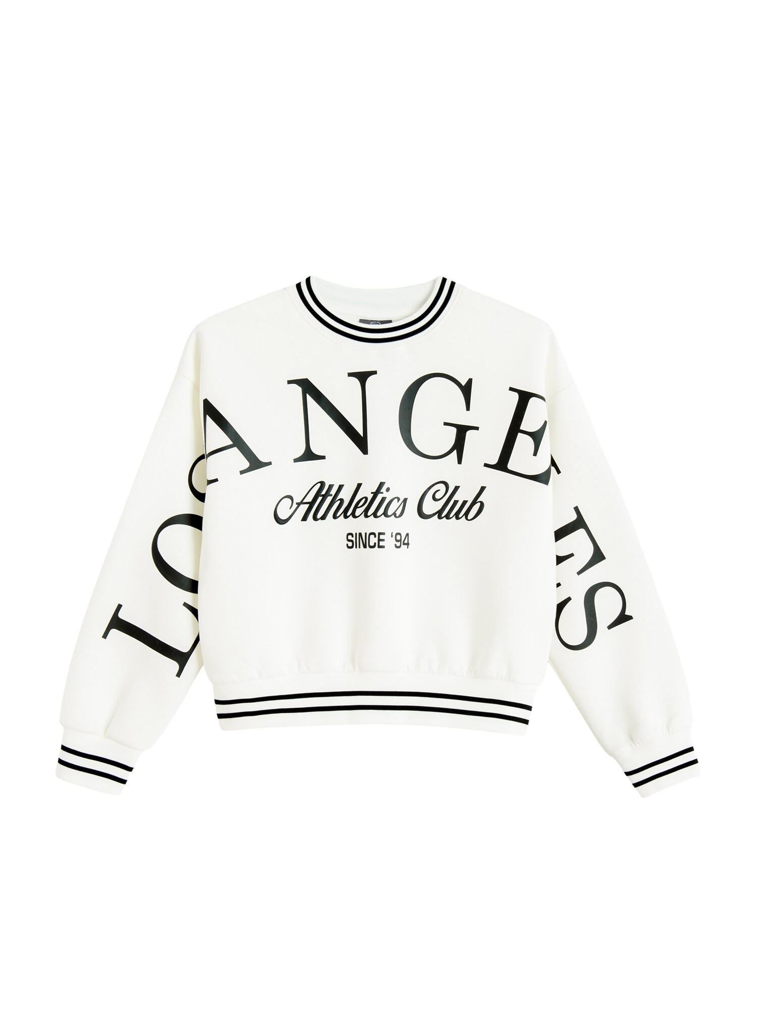 Cool Club Bluză de molton  negru / alb