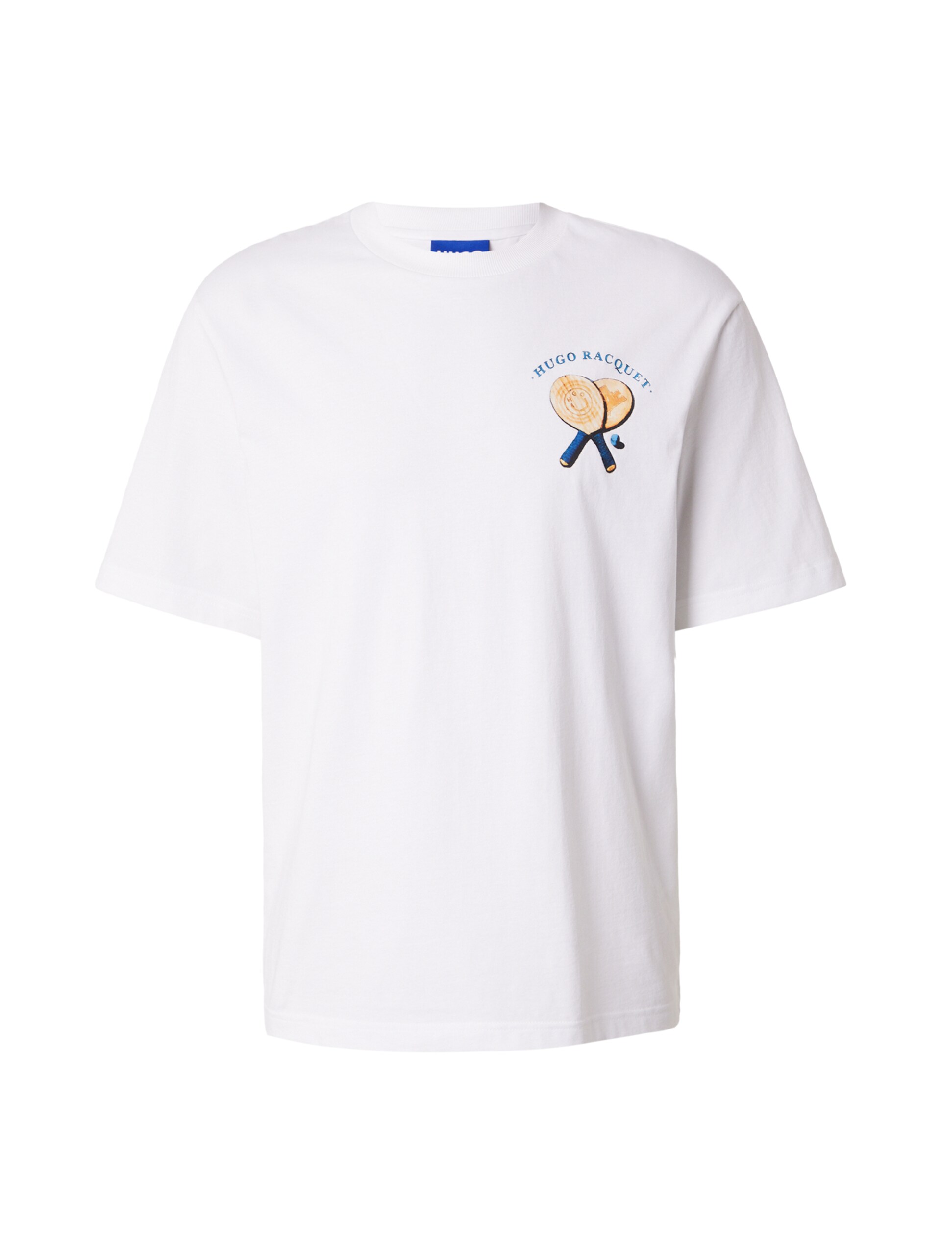 Hugo T-shirt 'Nulaxo' azur / mörkblå / ljusbrun herr