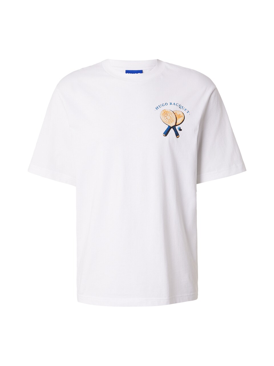 T-shirt 'Nulaxo' azur / mörkblå / ljusbrun