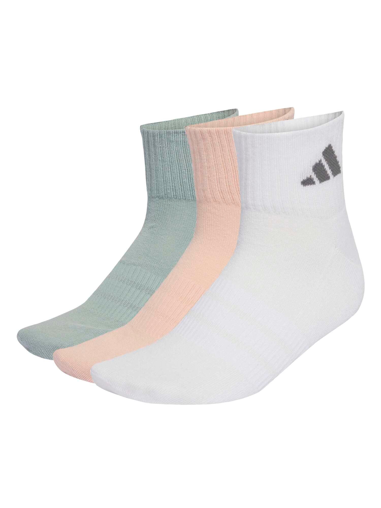 ADIDAS PERFORMANCE Șosete sport ESS  verde jad / roz pastel / negru / alb