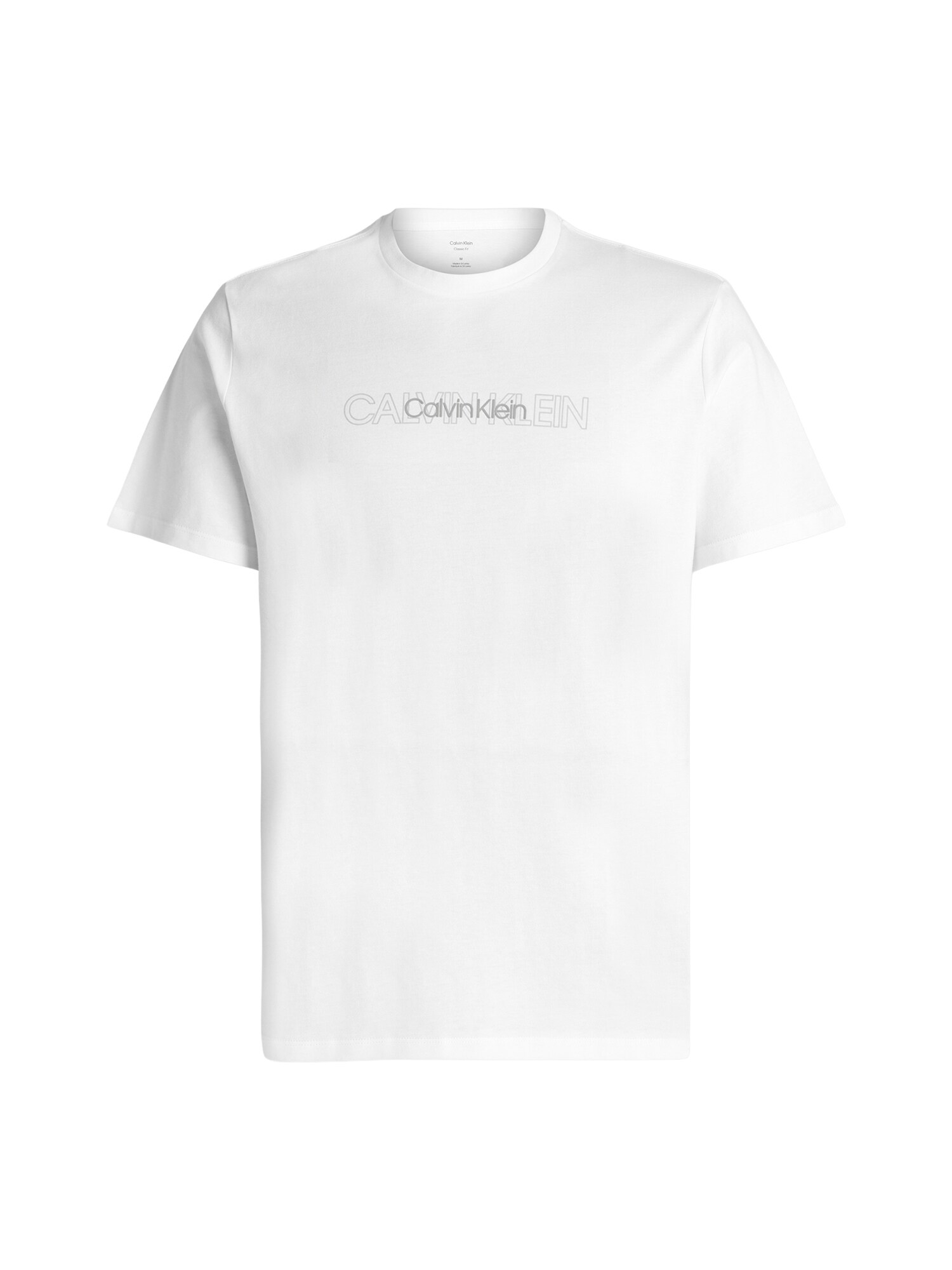 Calvin Klein Tričko  sivá / biela