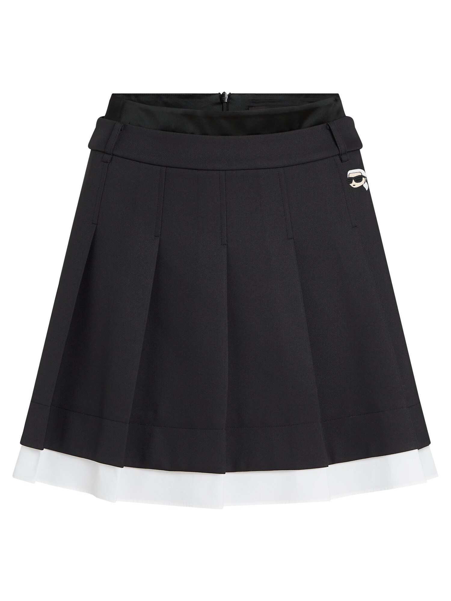 Karl Lagerfeld Fustă Ikon  negru / alb