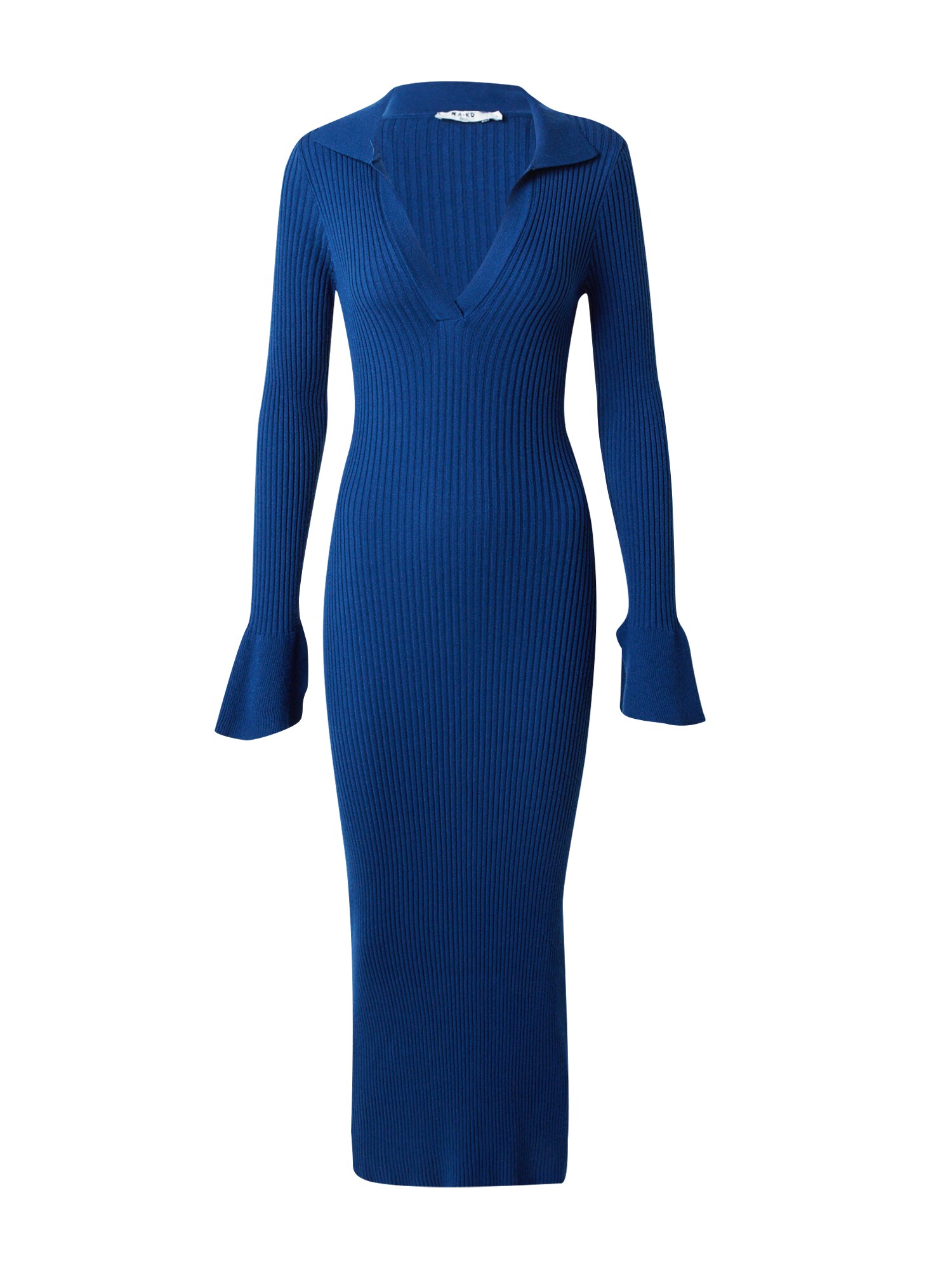 NA-KD Плетена рокля  синя тинтява