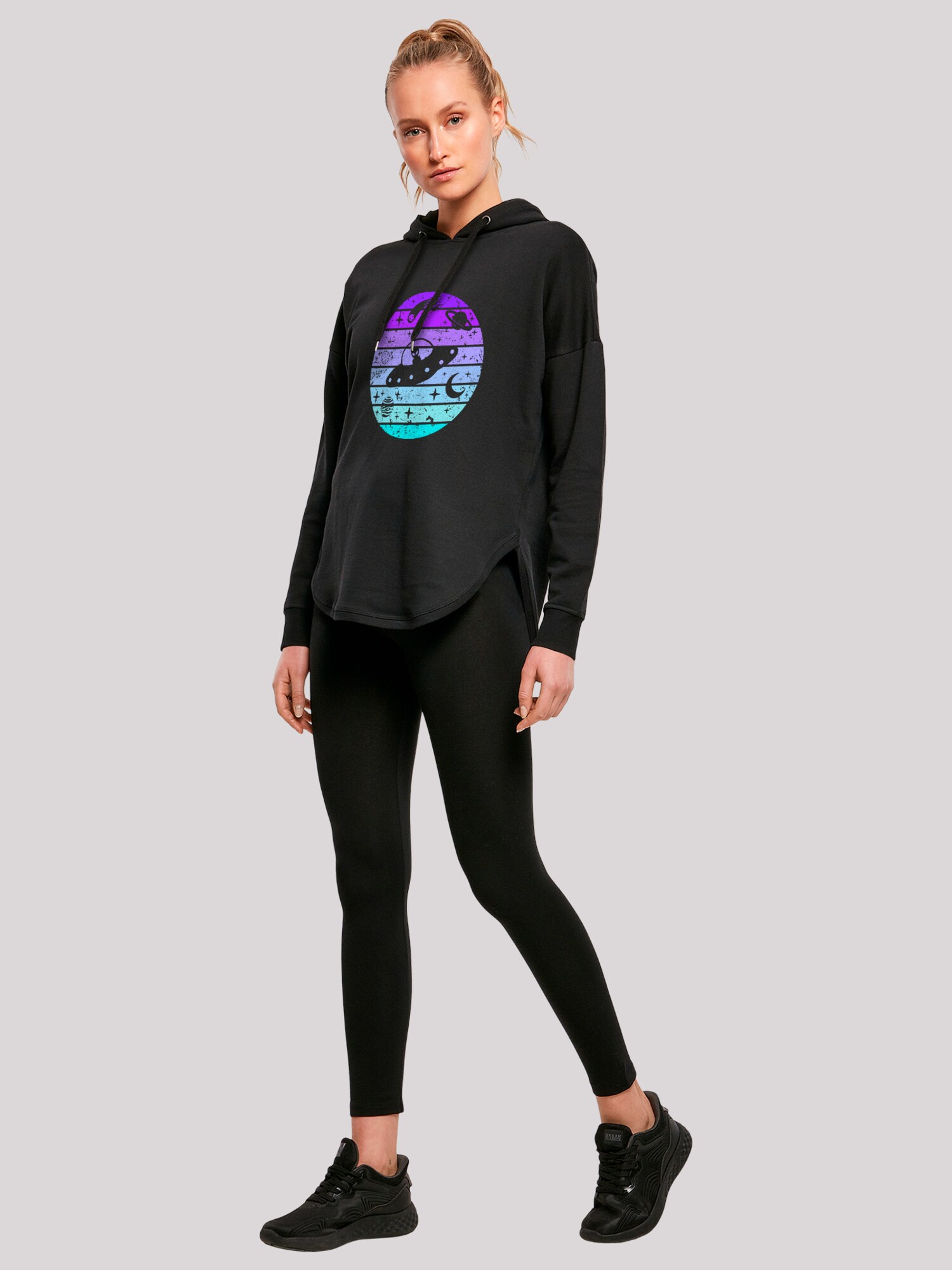Thumbnail - F4NT4STIC Sweatshirt Retro Alien Weltraum Sonnenuntergang