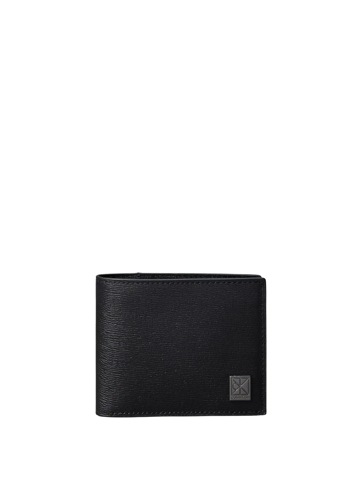 Calvin Klein Denarnica 'Textured Emblem Coin Pocket'  črna