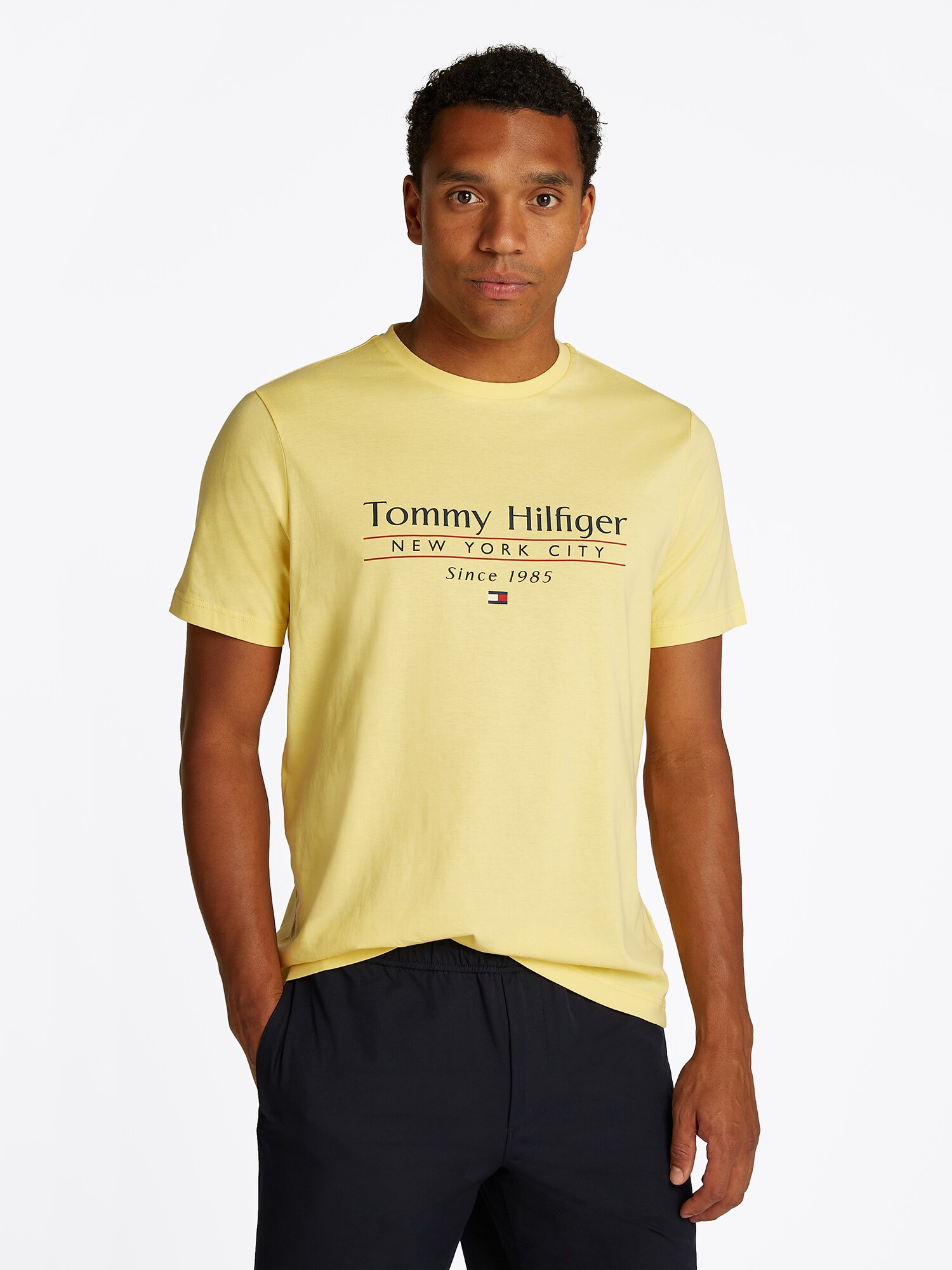 TOMMY HILFIGER Póló  tengerészkék / sárga termék 2. képe