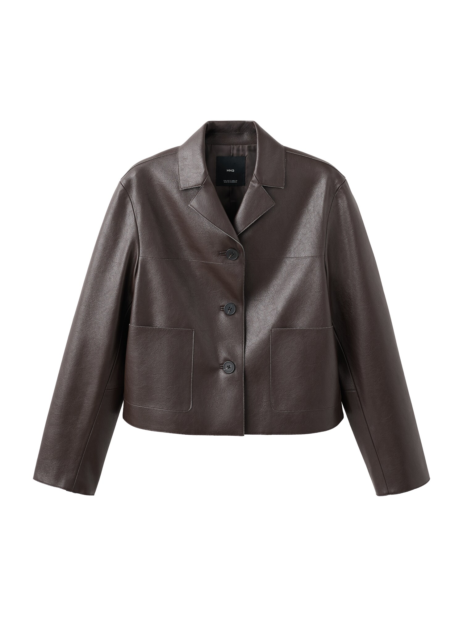 MANGO Geacă de primăvară-toamnă Sabi  maro închis