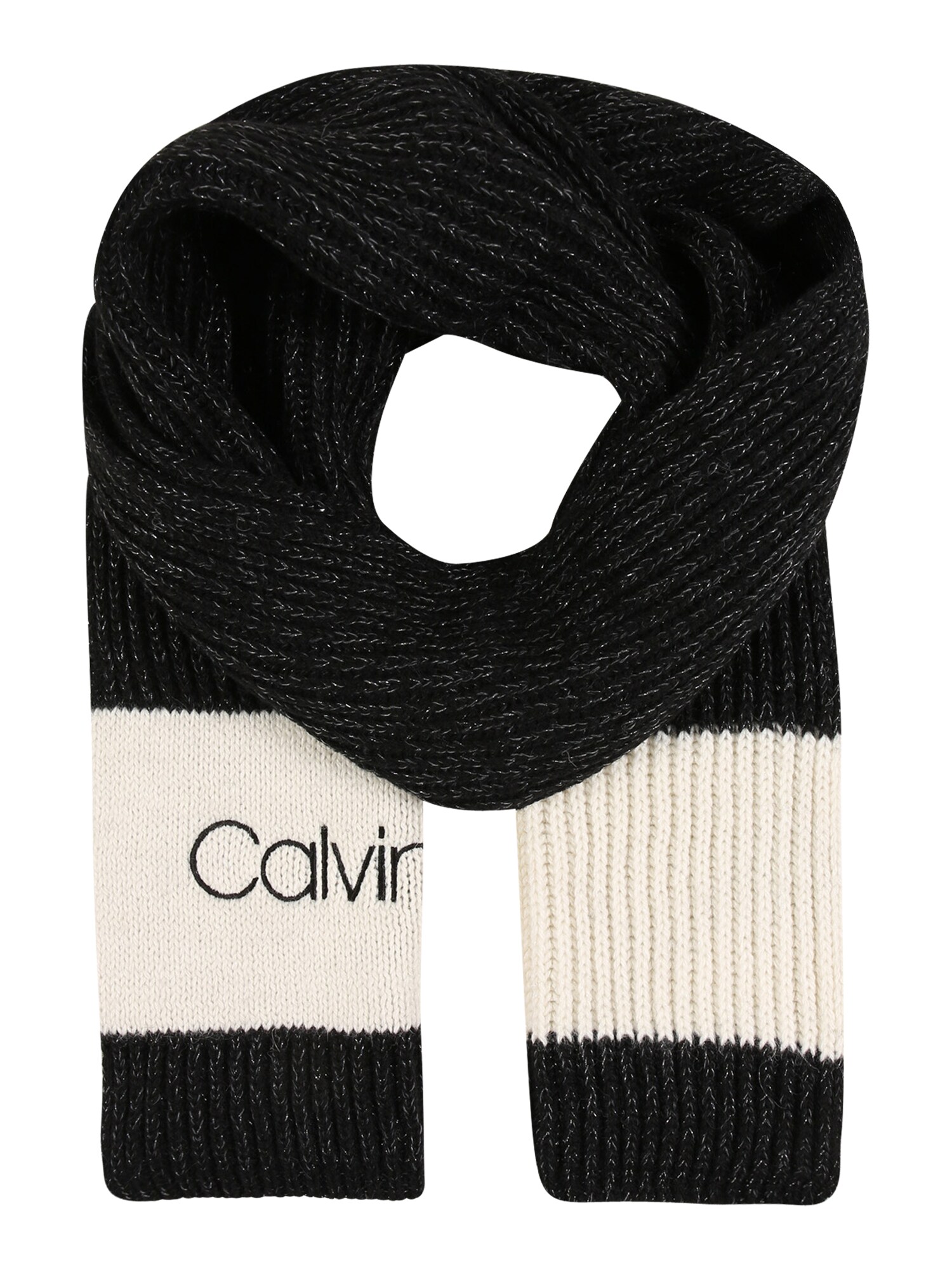 Calvin Klein Šalikas  juoda / balta