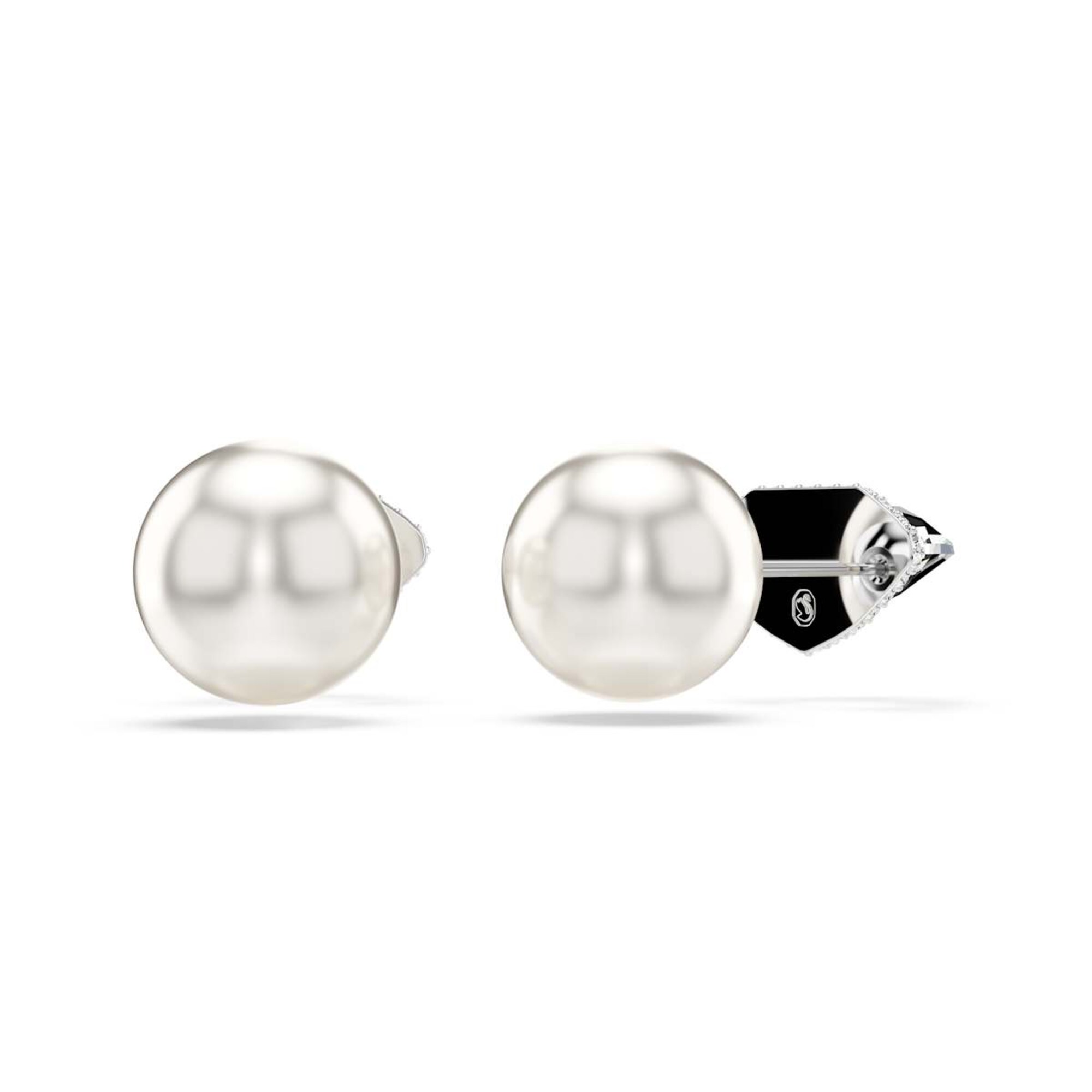 Swarovski Fülbevalók 'LUCENT'  ezüst / gyöngyház-fehér termék 2. képe