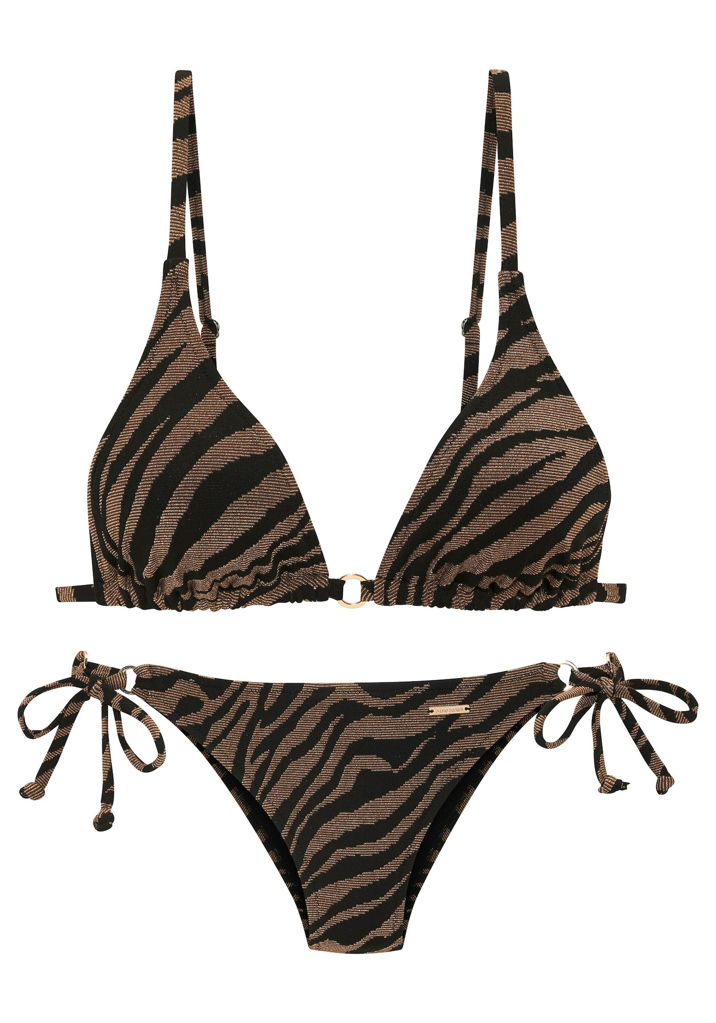 Bruno Banani Costum de baie două piese  maro / negru