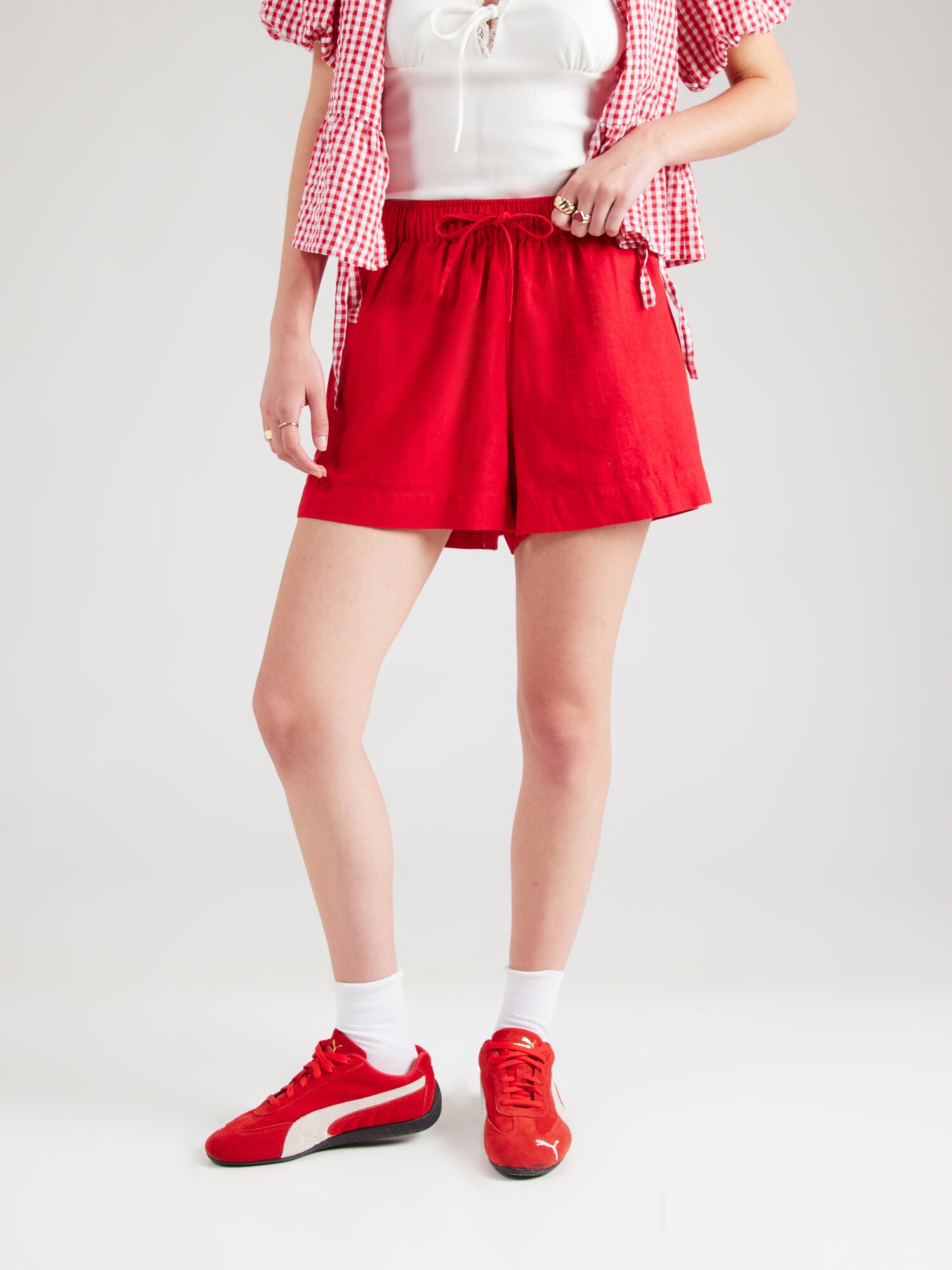 TOPSHOP Nadrág  piros termék 2. képe