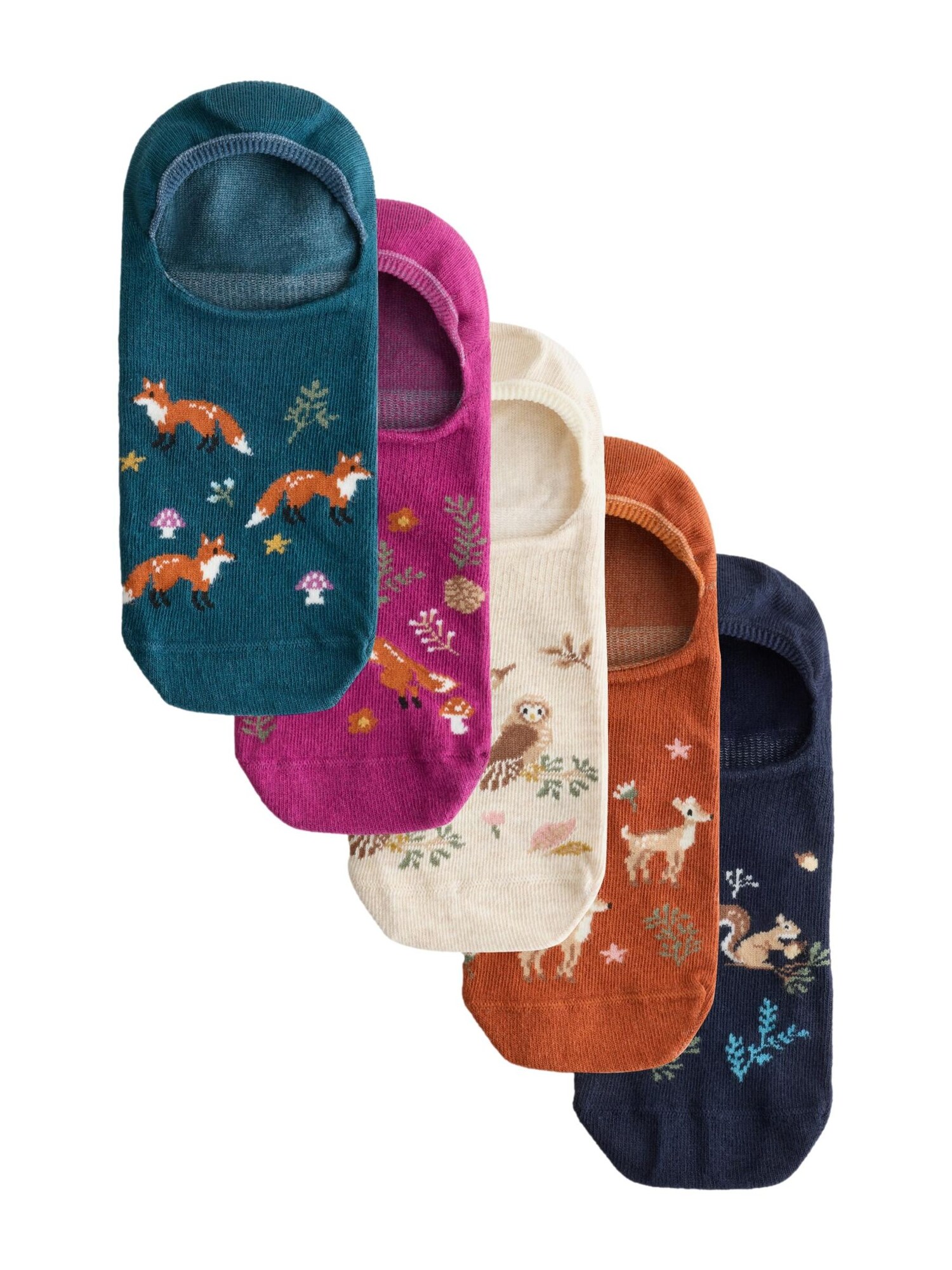 Next Calcetines invisibles  ecru / azul oscuro / esmeralda / naranja oscuro / rosa oscuro