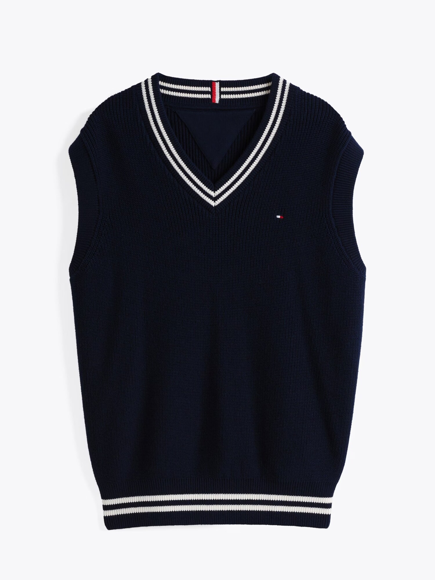 TOMMY HILFIGER Pulóver  sötétkék / fehér akciós termékkép 1