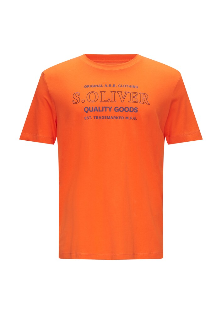s.Oliver T-Shirt Herren Größe L blau / orange