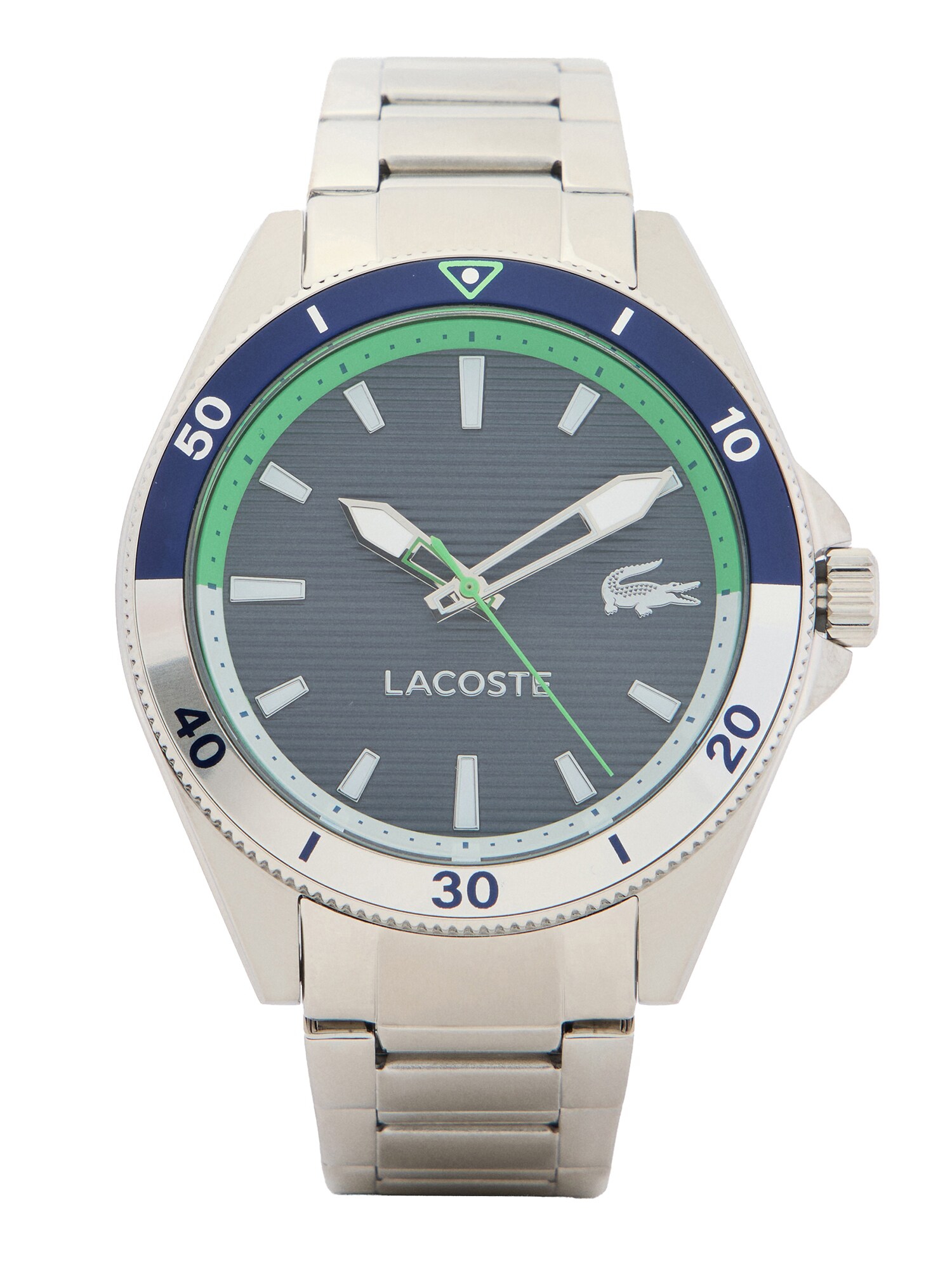 LACOSTE Ceas analogic Mainsail  bleumarin / verde deschis / argintiu