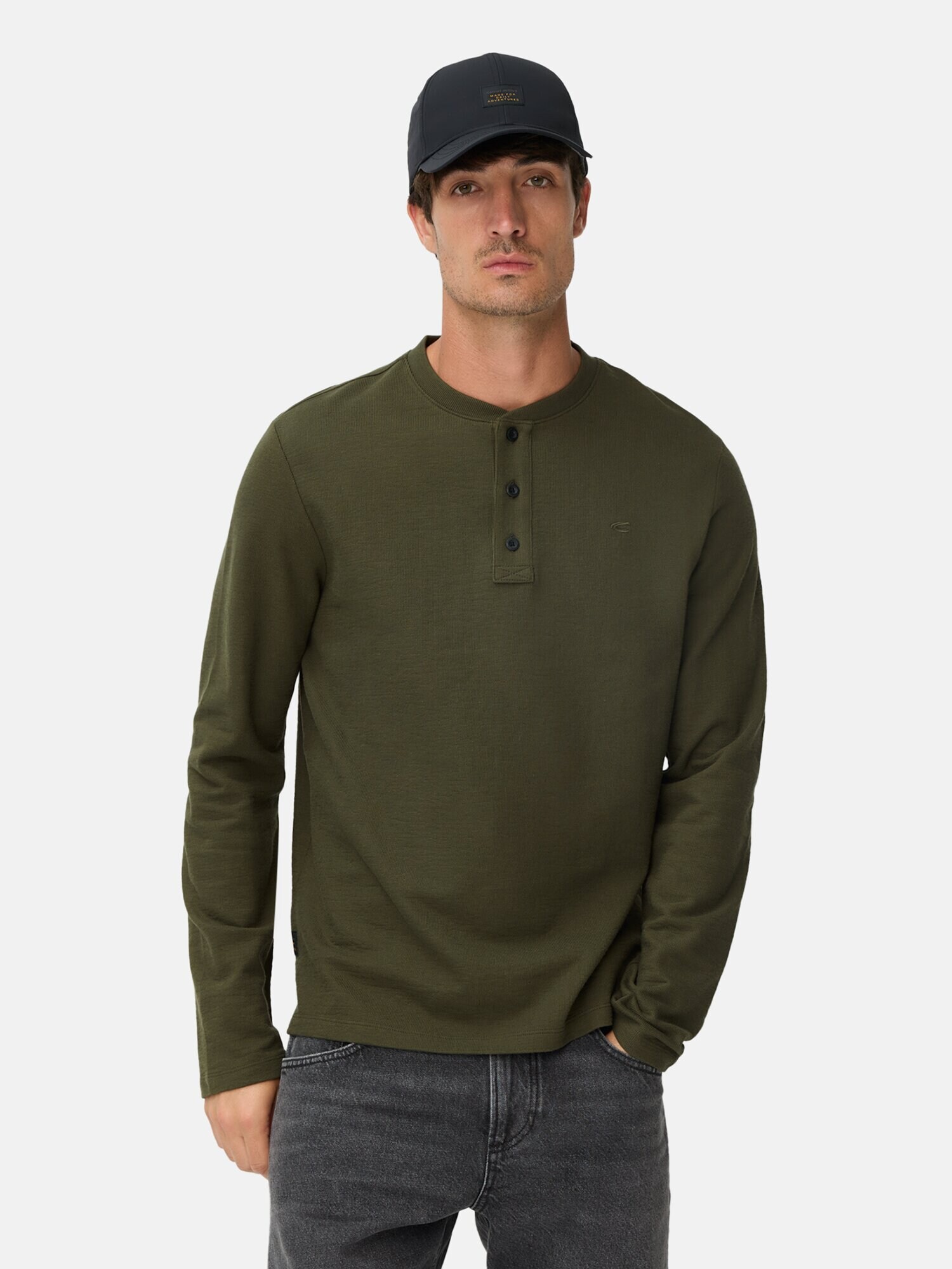 Thumbnail - CAMEL ACTIVE Henleyshirt aus reiner Baumwolle
