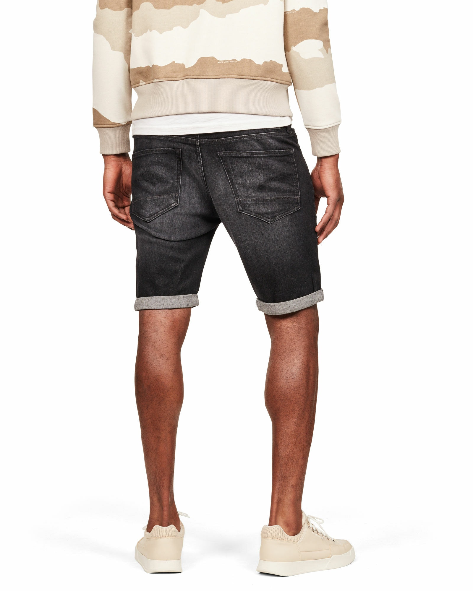G-STAR Džínsy '3301 Slim Denim Shorts' čierny denim (obrázok 3)