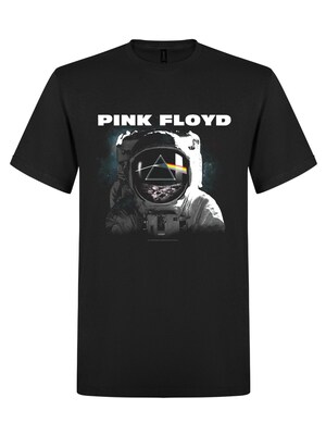 Pink Floyd Camiseta 'Pink Floyd The Dark Side of the Moon Astronaut T-Shirt'  negro