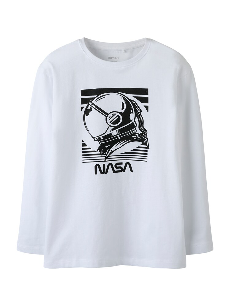 NAME IT Póló 'NKMVITAR NASA' Fiúk fehér , Méret 122-128