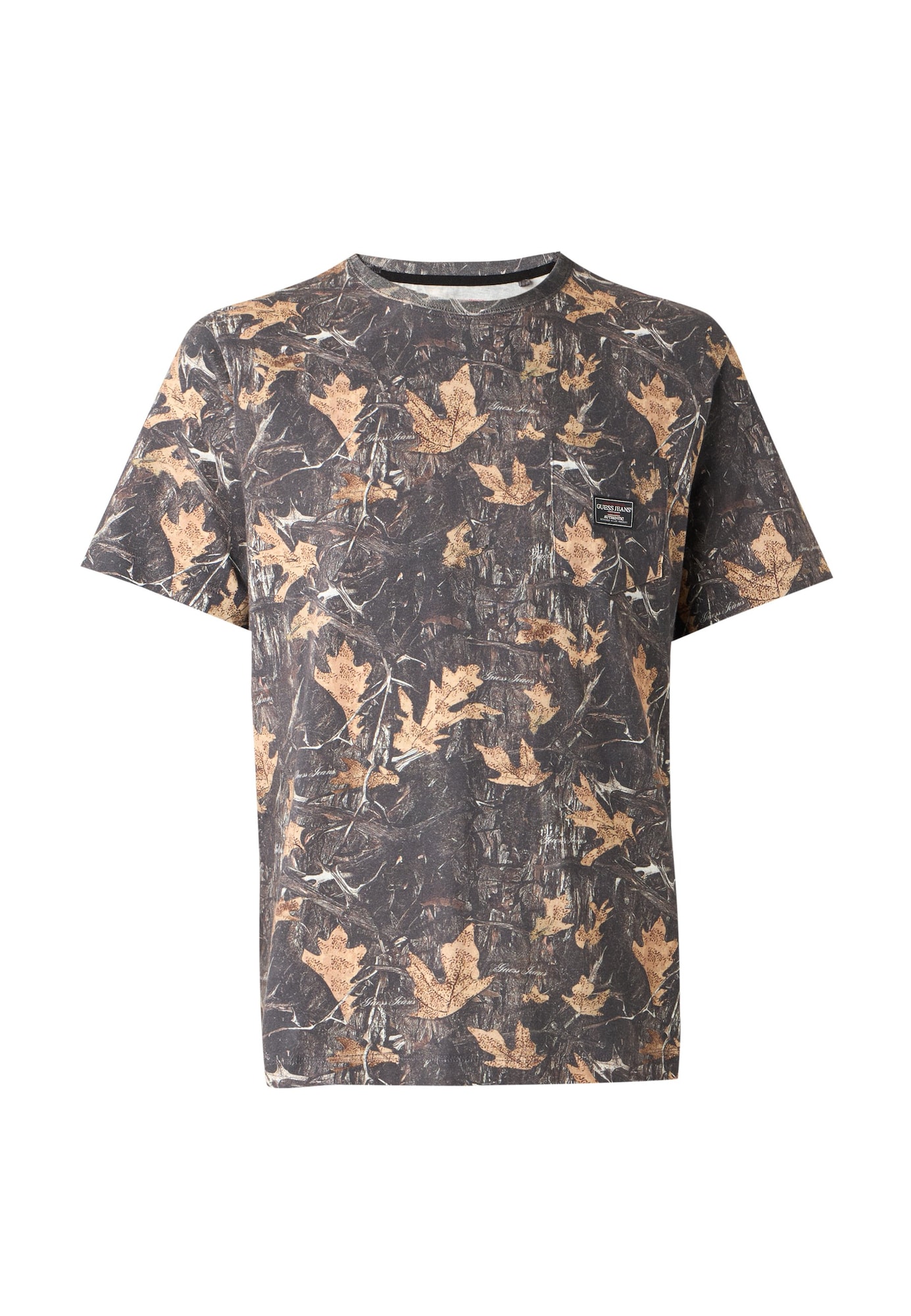 GUESS JEANS Camiseta arena / marrón oscuro / oliva / blanco – imagen 1