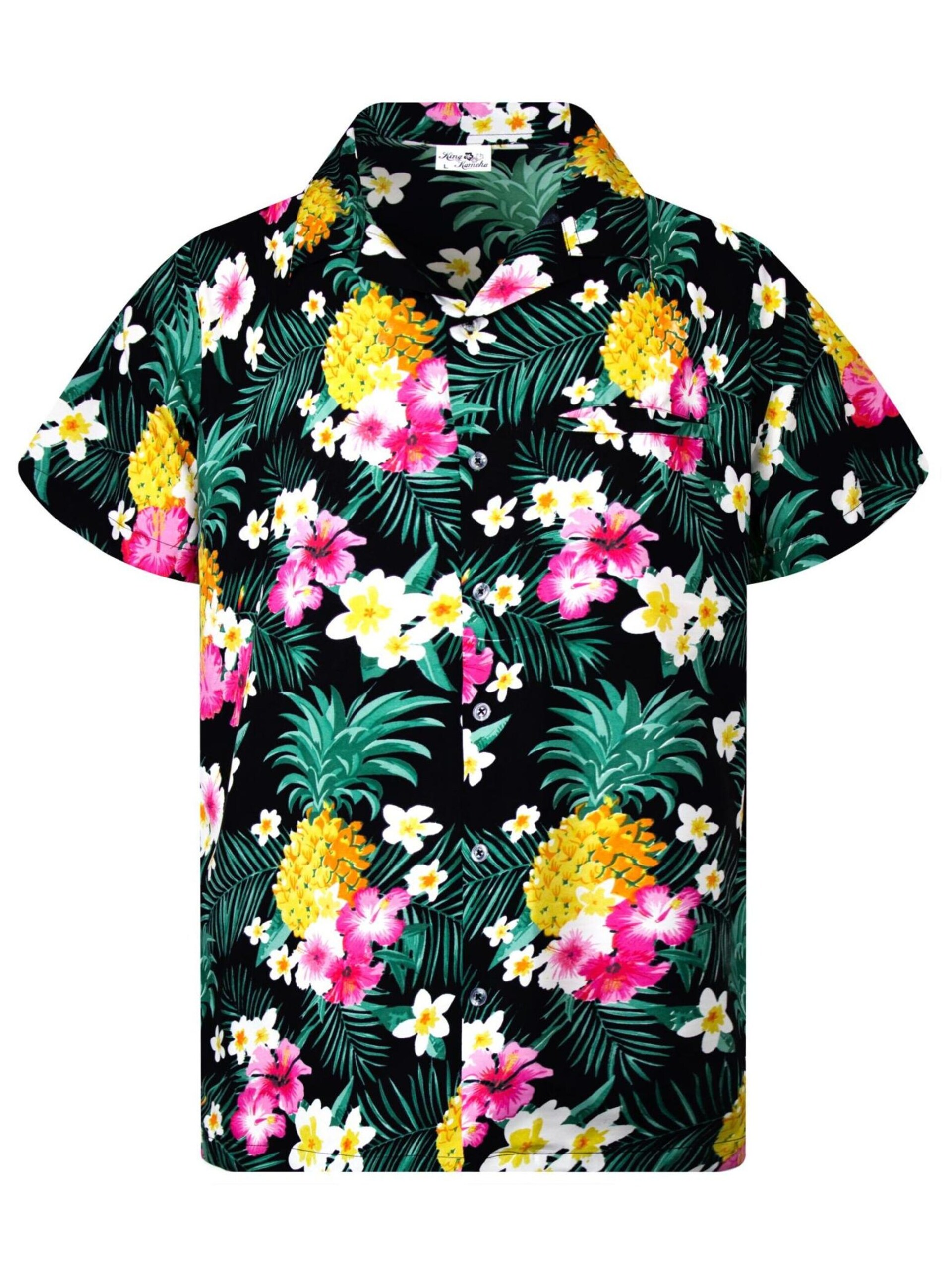 King Kameha T-shirt 'Pineapple Flowers' herr