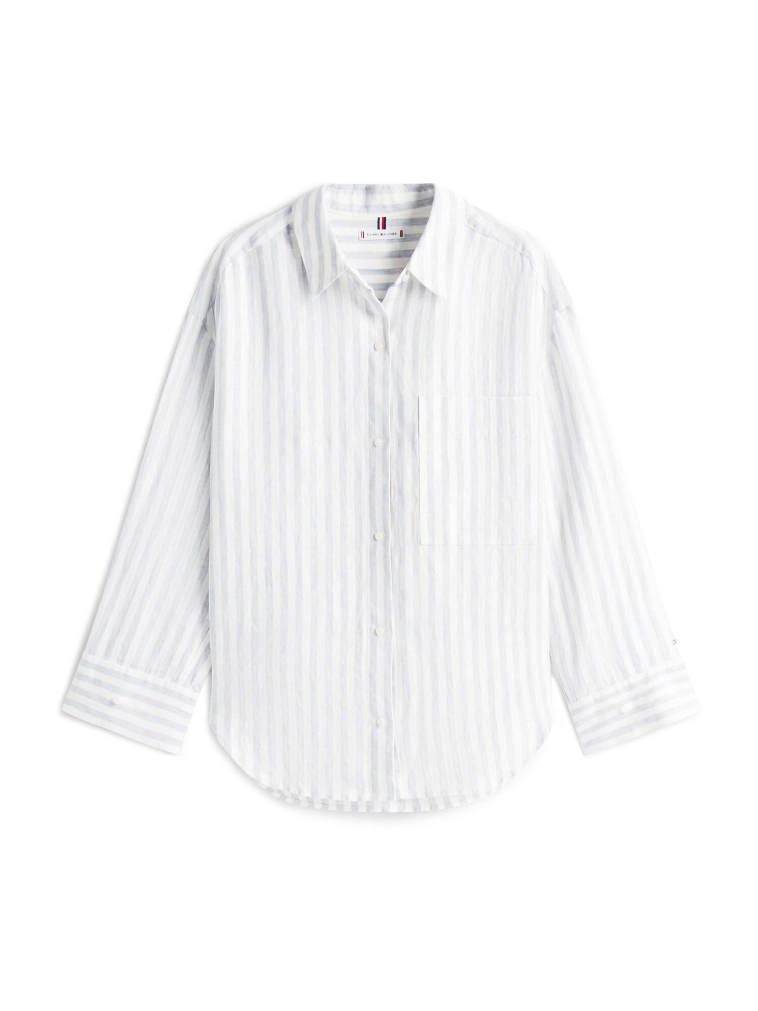 TOMMY HILFIGER Blúz  füstkék / fehér akciós termékkép 1
