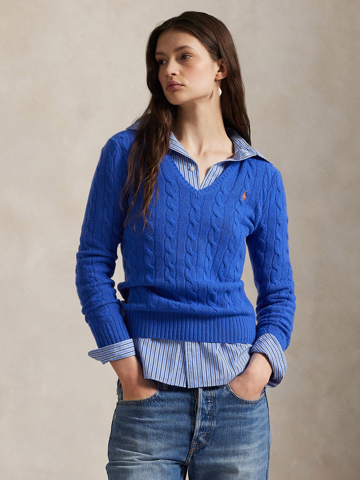 Polo Ralph Lauren Pulóver  királykék / narancs termék 2. képe