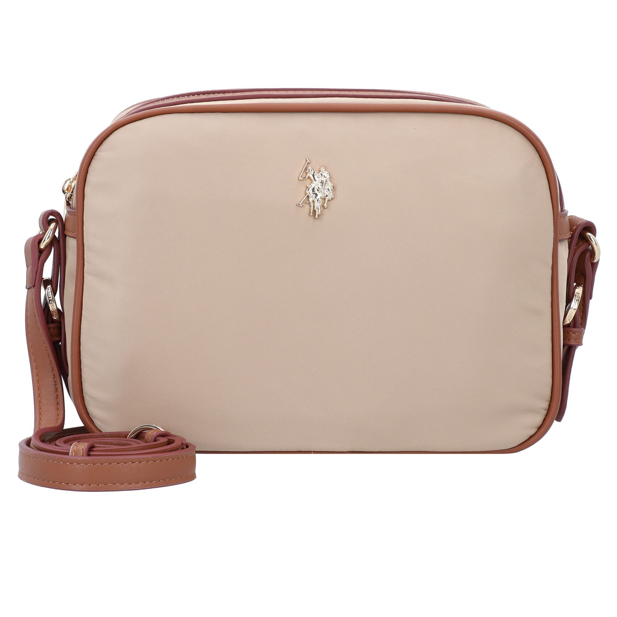 U.S. Polo Assn. Schoudertas 'Houston' Beige / Bruin