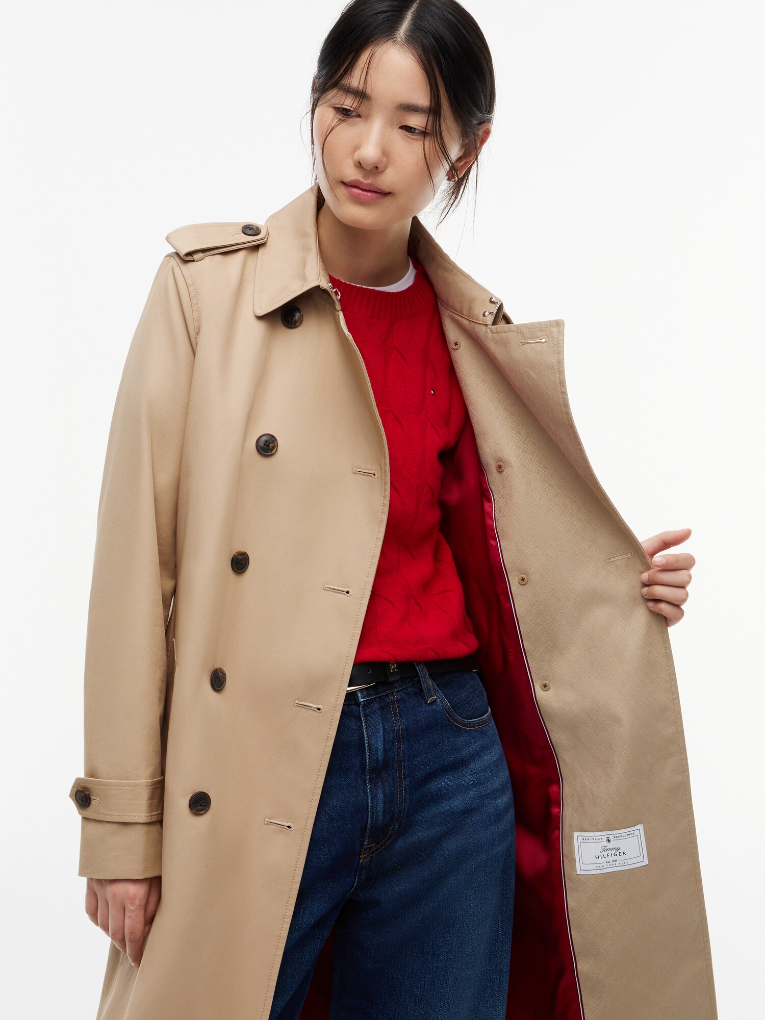 TOMMY HILFIGER Abrigo de entretiempo  beige – imagen 4