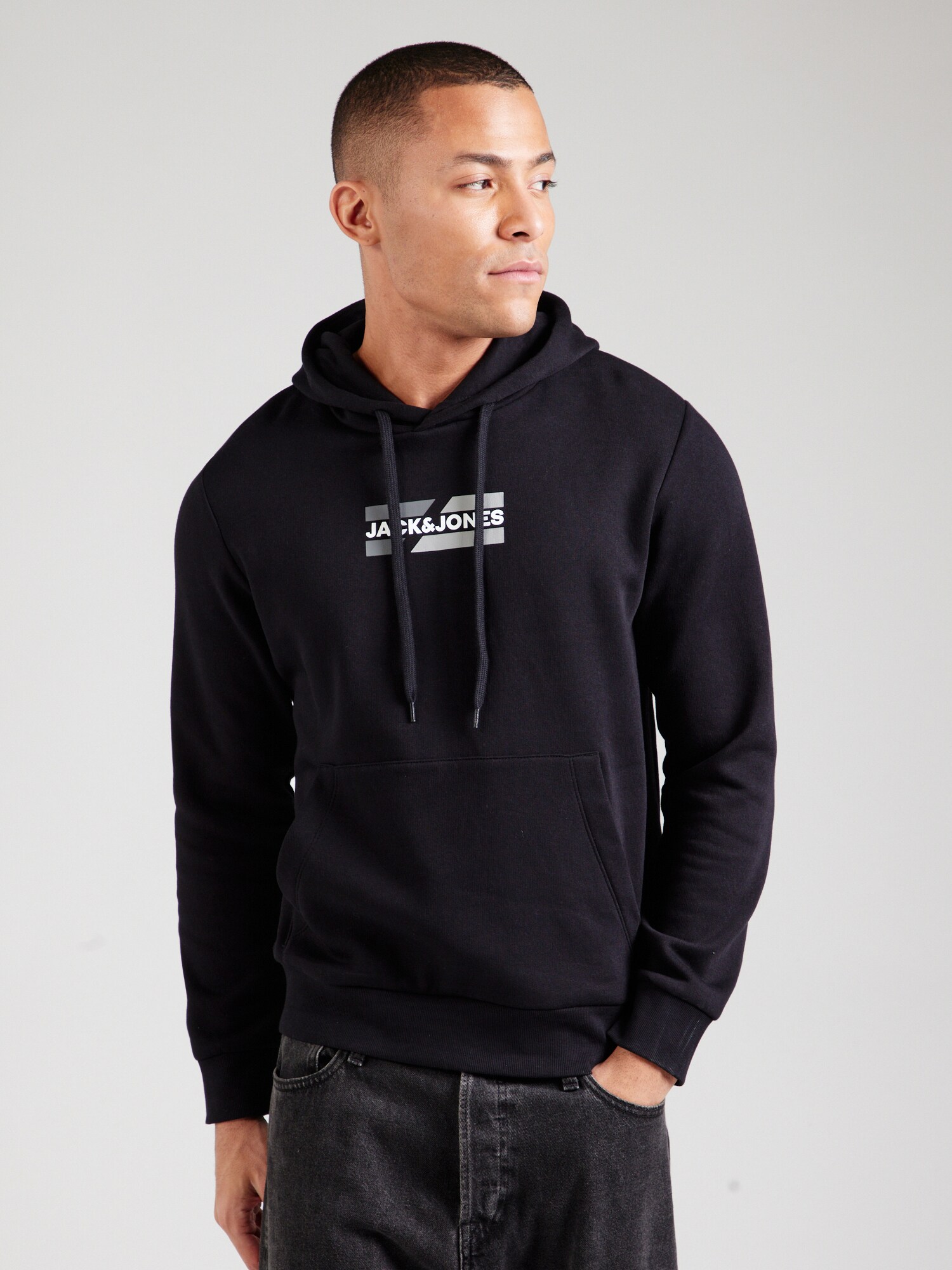 JACK & JONES Tréning póló 'Corp'  fekete / fehér termék 2. képe