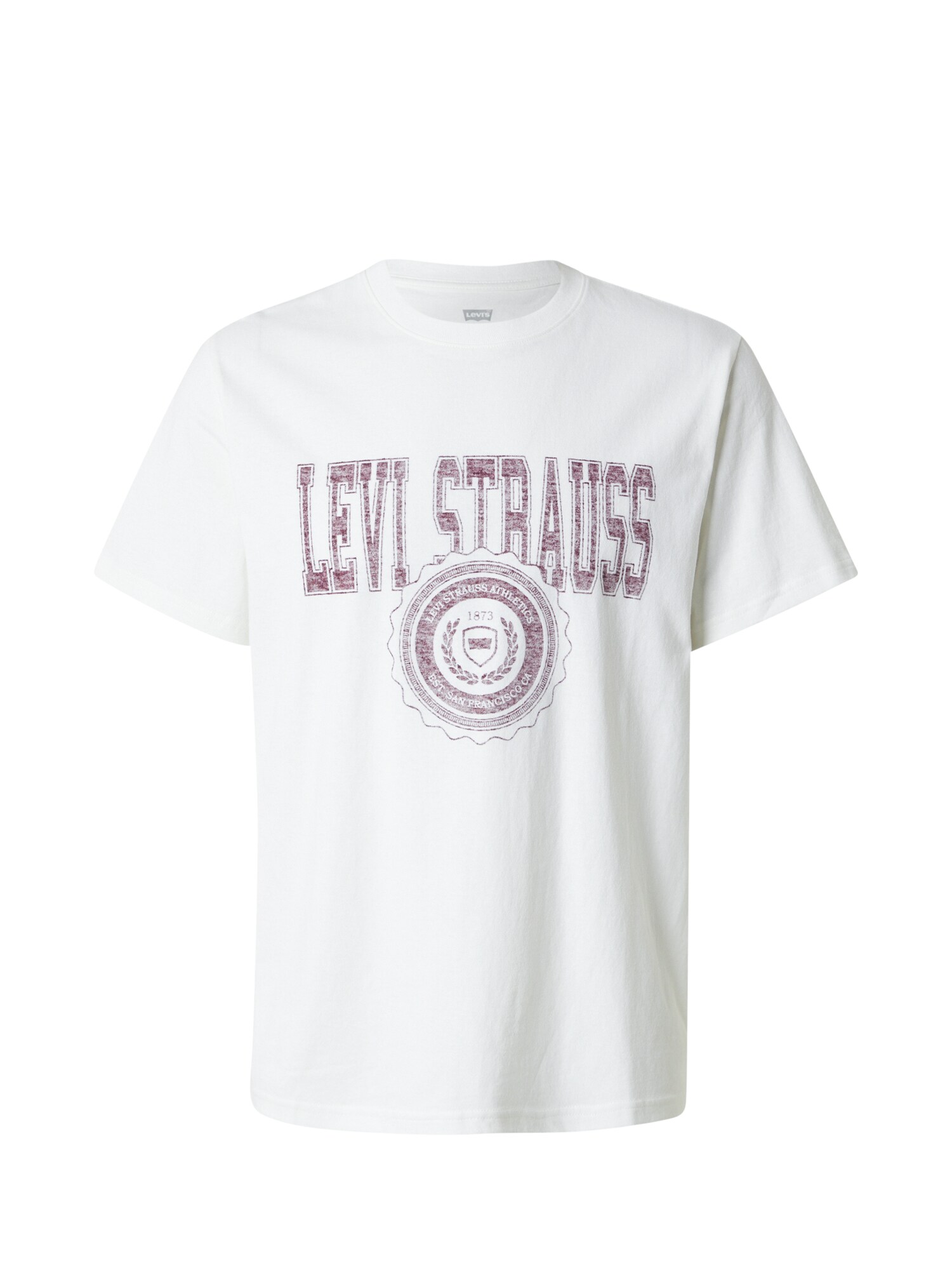 LEVIS ® Tricou  roșu bordeaux / alb
