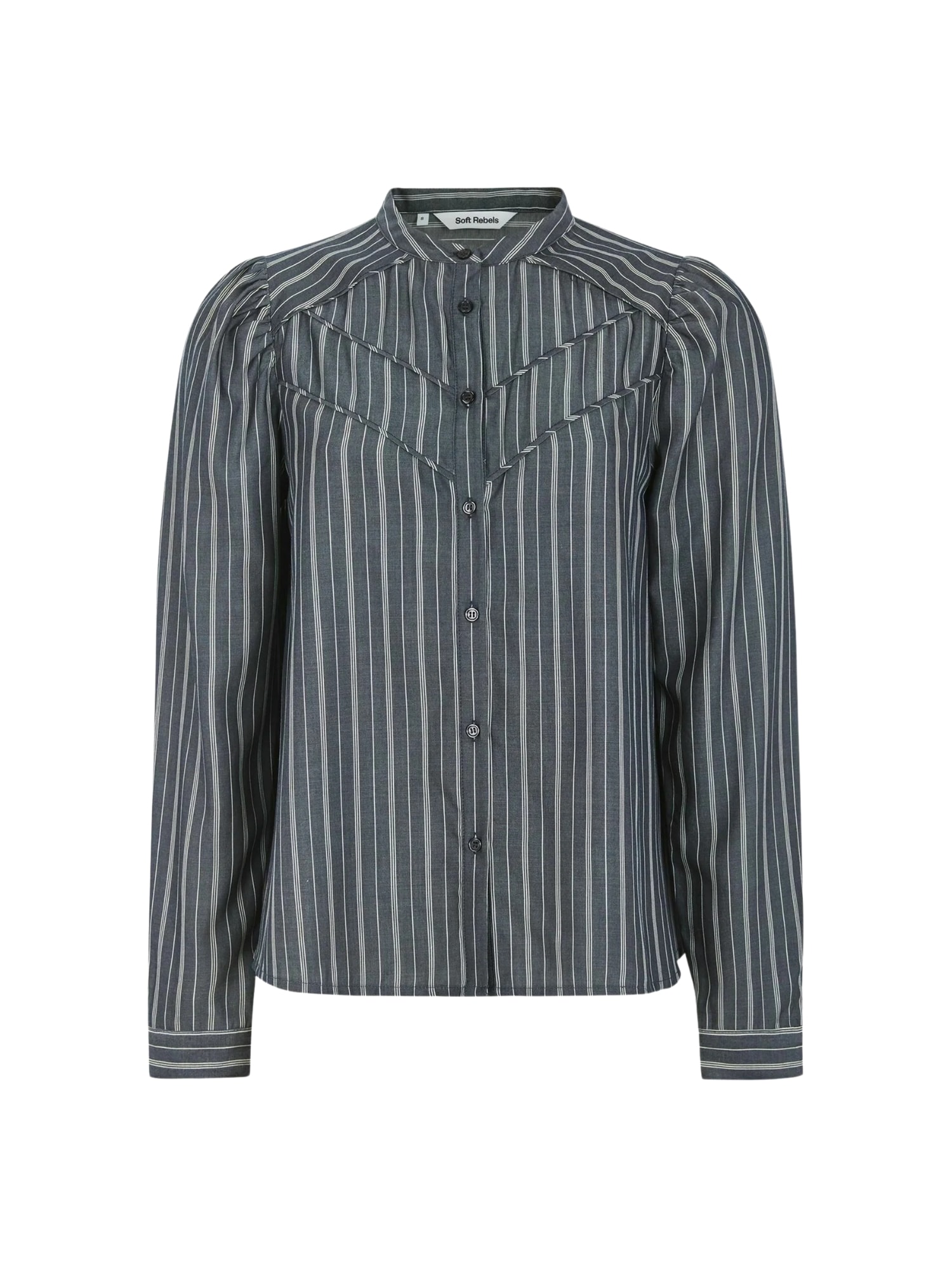 Soft Rebels Bluză 'Charlotte'  albastru marin / alb