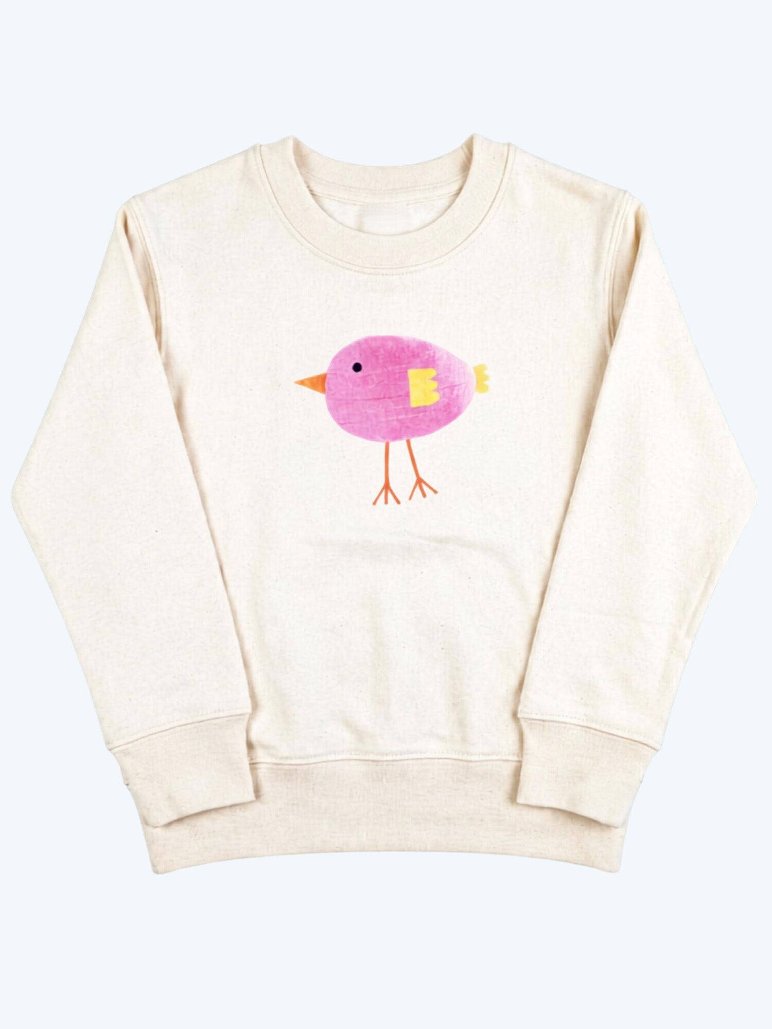 MelaDi Sweater majica 'Lila Vogel' bijela