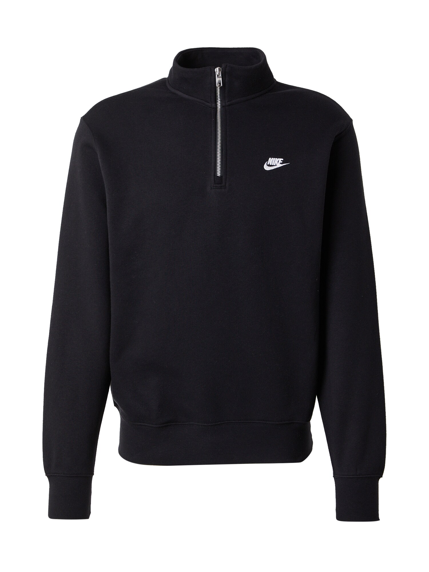 Nike Sportswear Bluză de molton 'CLUB'  negru / alb