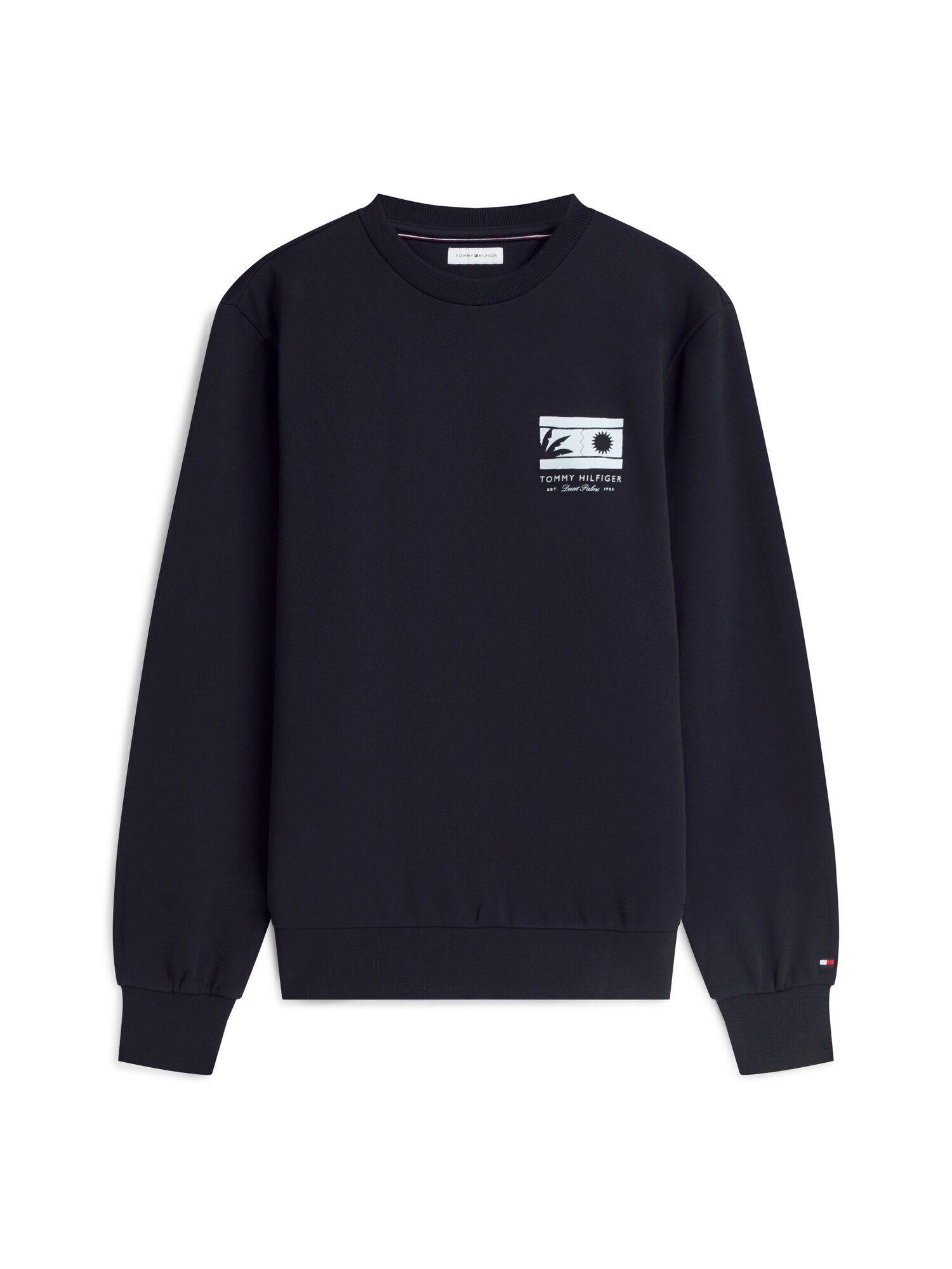 TOMMY HILFIGER Majica 'Logo Graphic French'  mornarska / bela