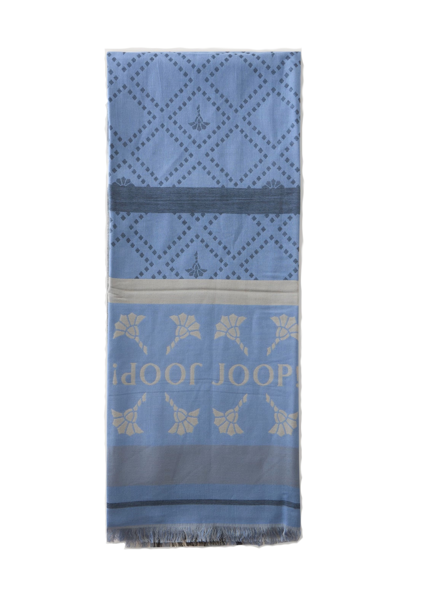 JOOP! Fular Ailis azuriu / gri / gri grafit