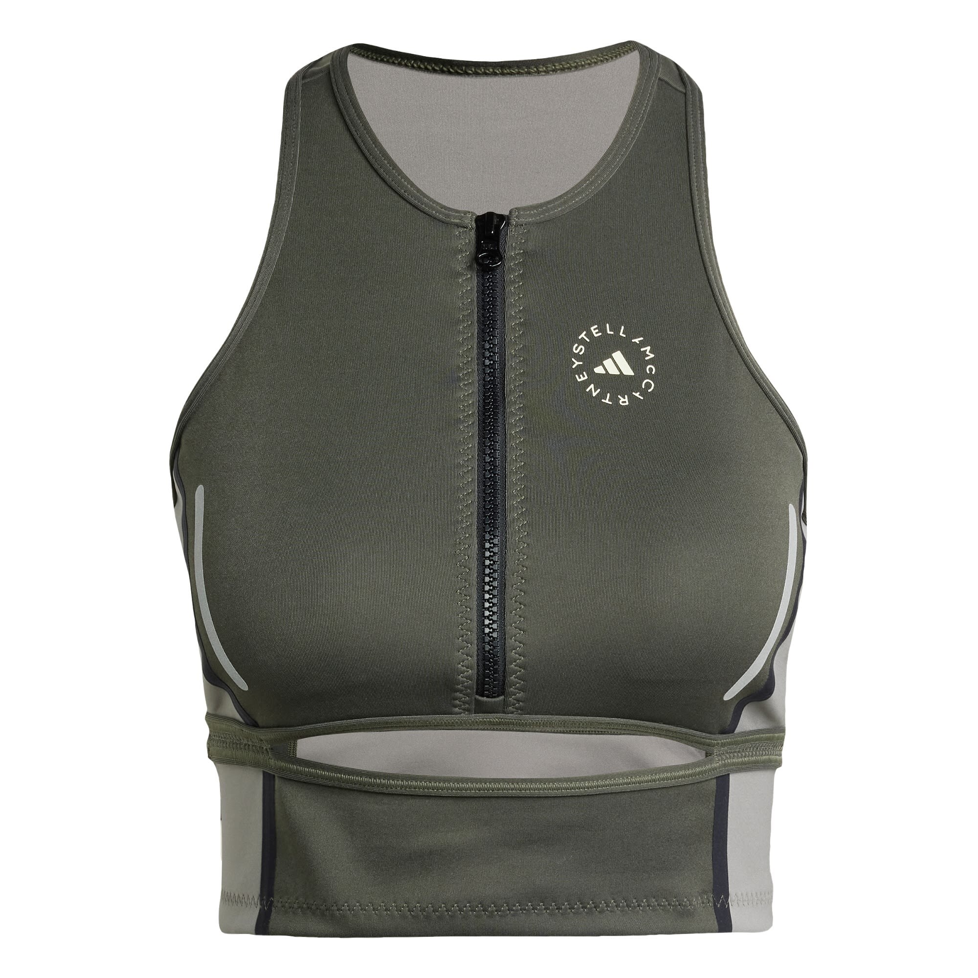 ADIDAS BY STELLA MCCARTNEY Sport top  szürke / grafit / fekete / fehér akciós termékkép 1