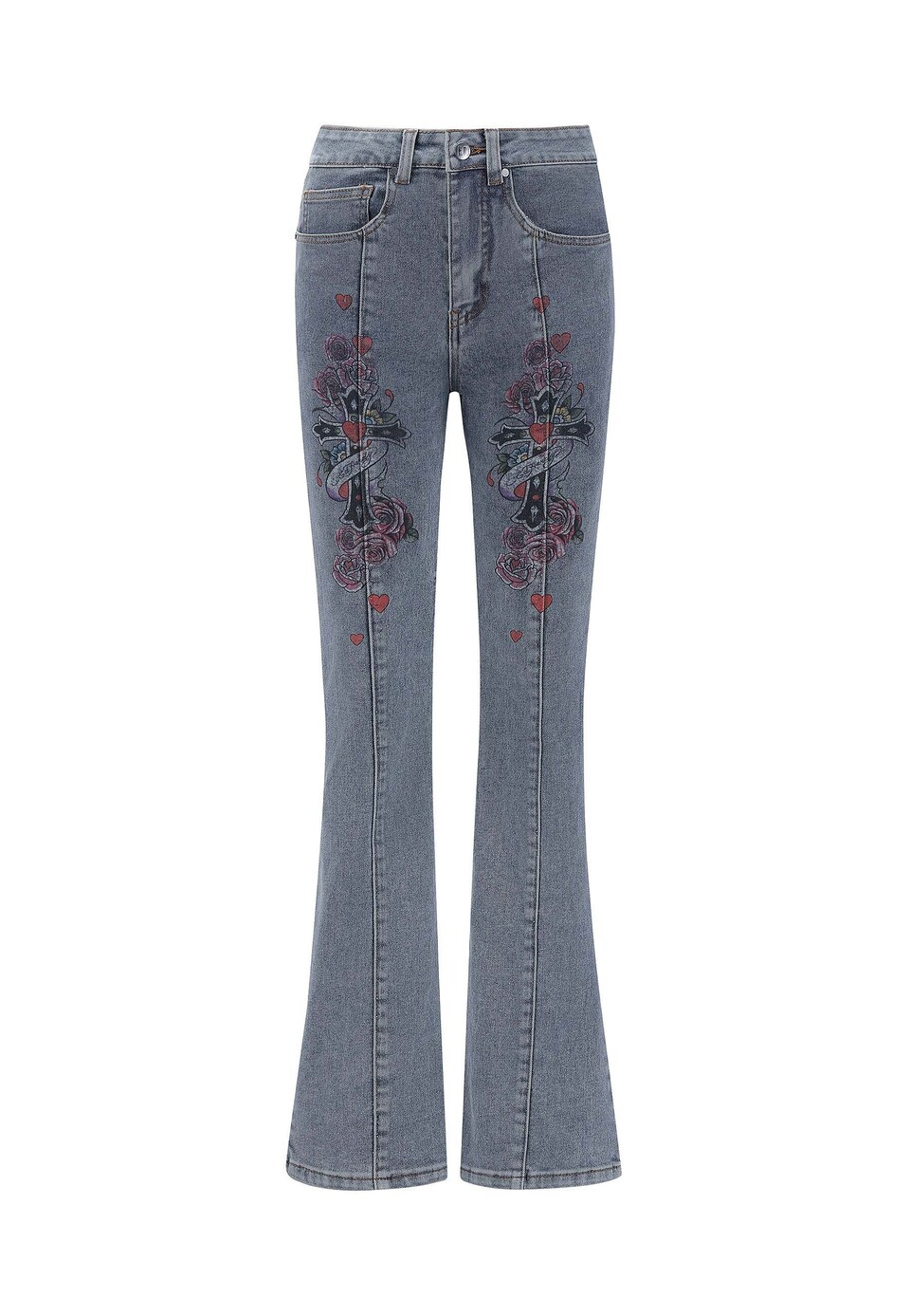 Jeans 'Blumenkreuz'