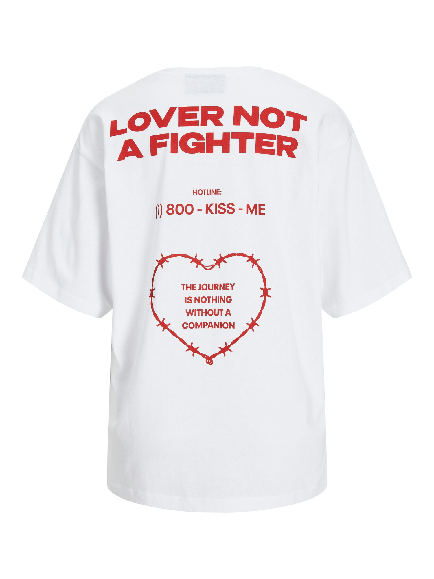 JJXX Póló 'JXValentine'  piros / fehér termék 2. képe