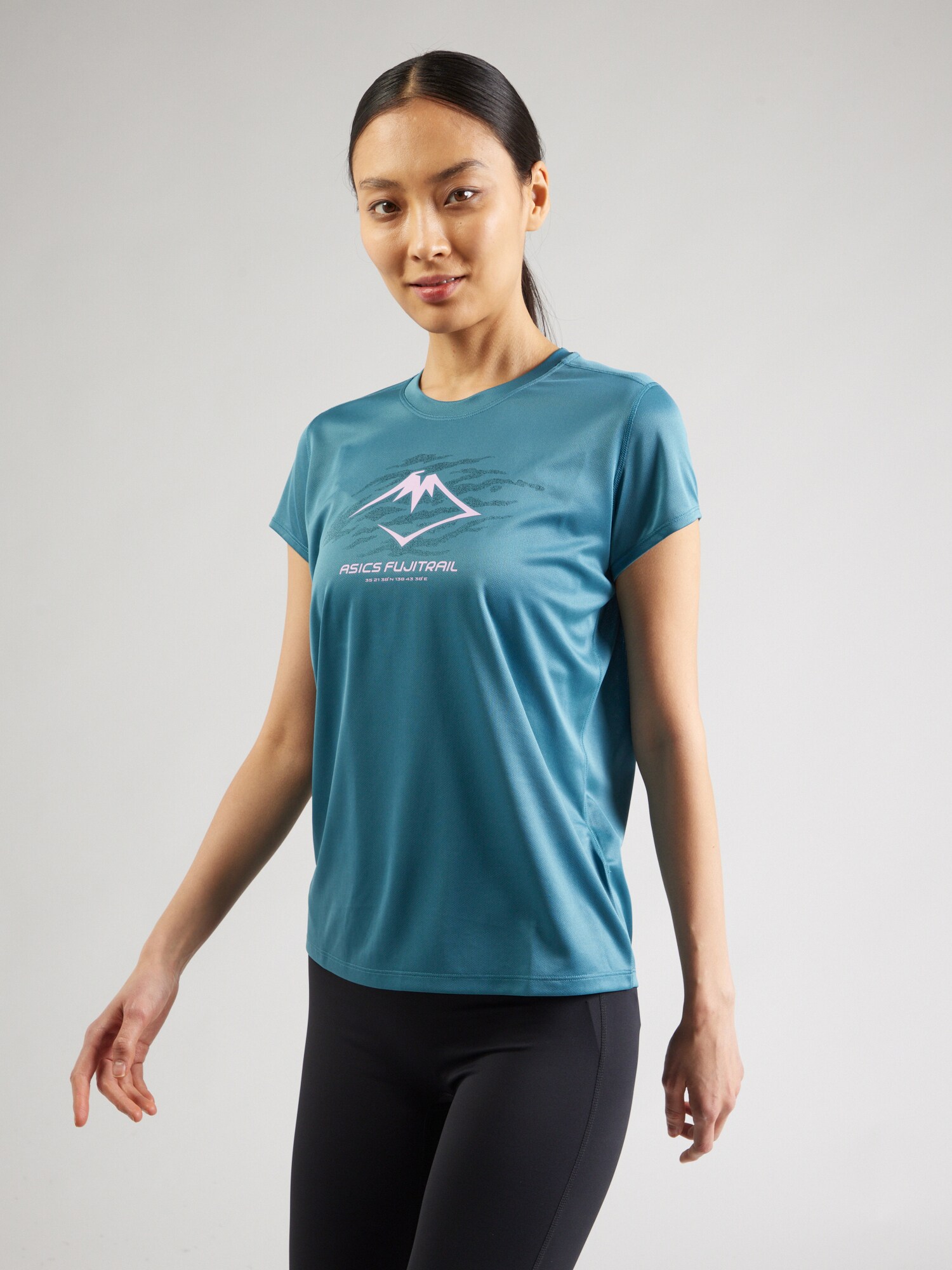 ASICS Funkcionális felső 'FUJITRAIL'  kék / világosszürke / fekete termék 2. képe